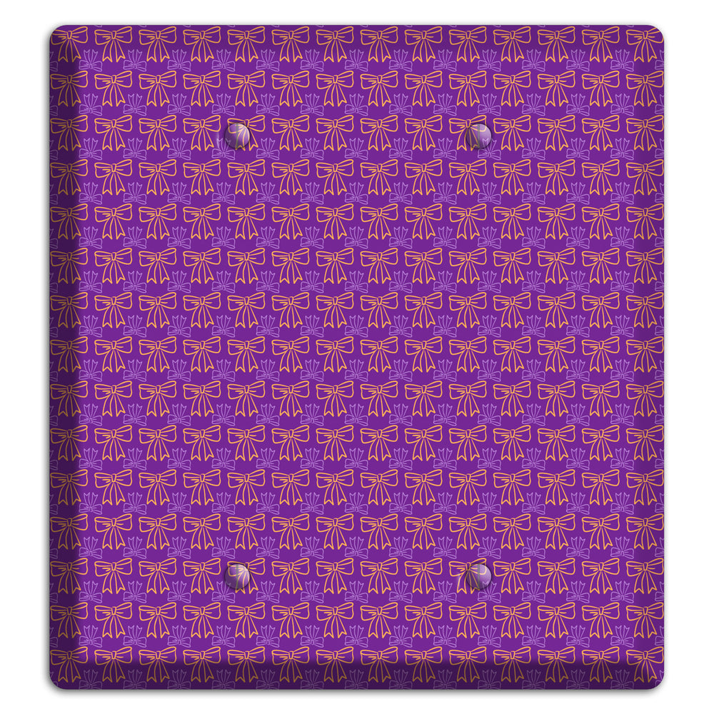 Purple with Pink Bows 2 Blank Wallplate