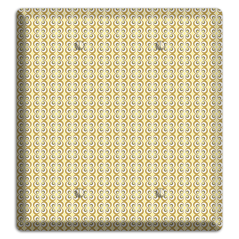 Yellow Offset Bullseye 2 Blank Wallplate