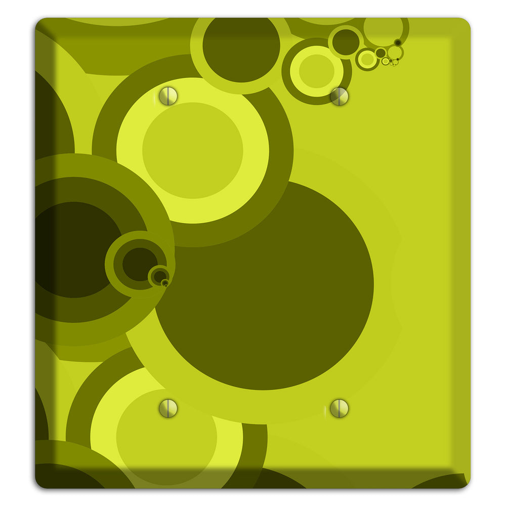 Green Circles 2 Blank Wallplate