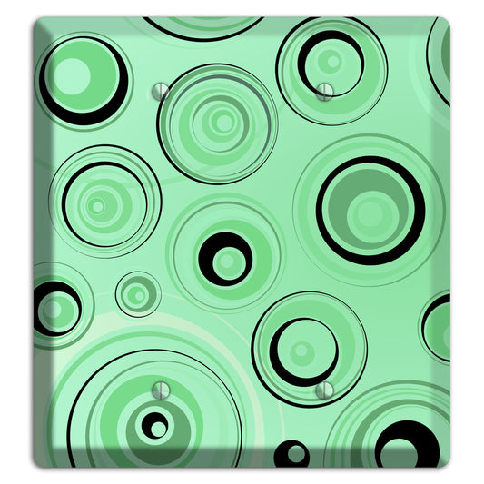 Mint Green Circles 2 Blank Wallplate