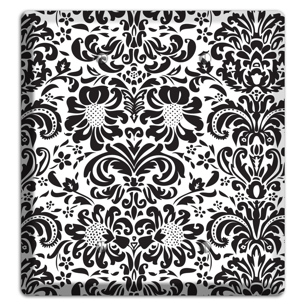 White with Black Toile 2 Blank Wallplate
