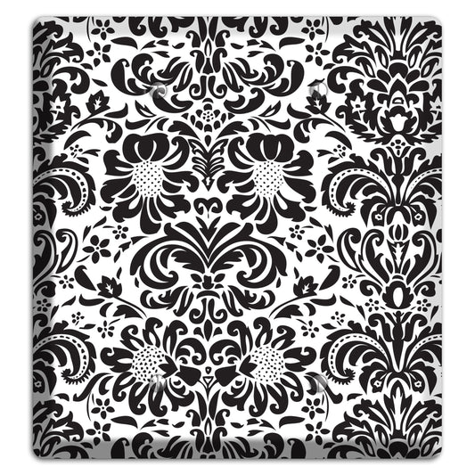 White with Black Toile 2 Blank Wallplate