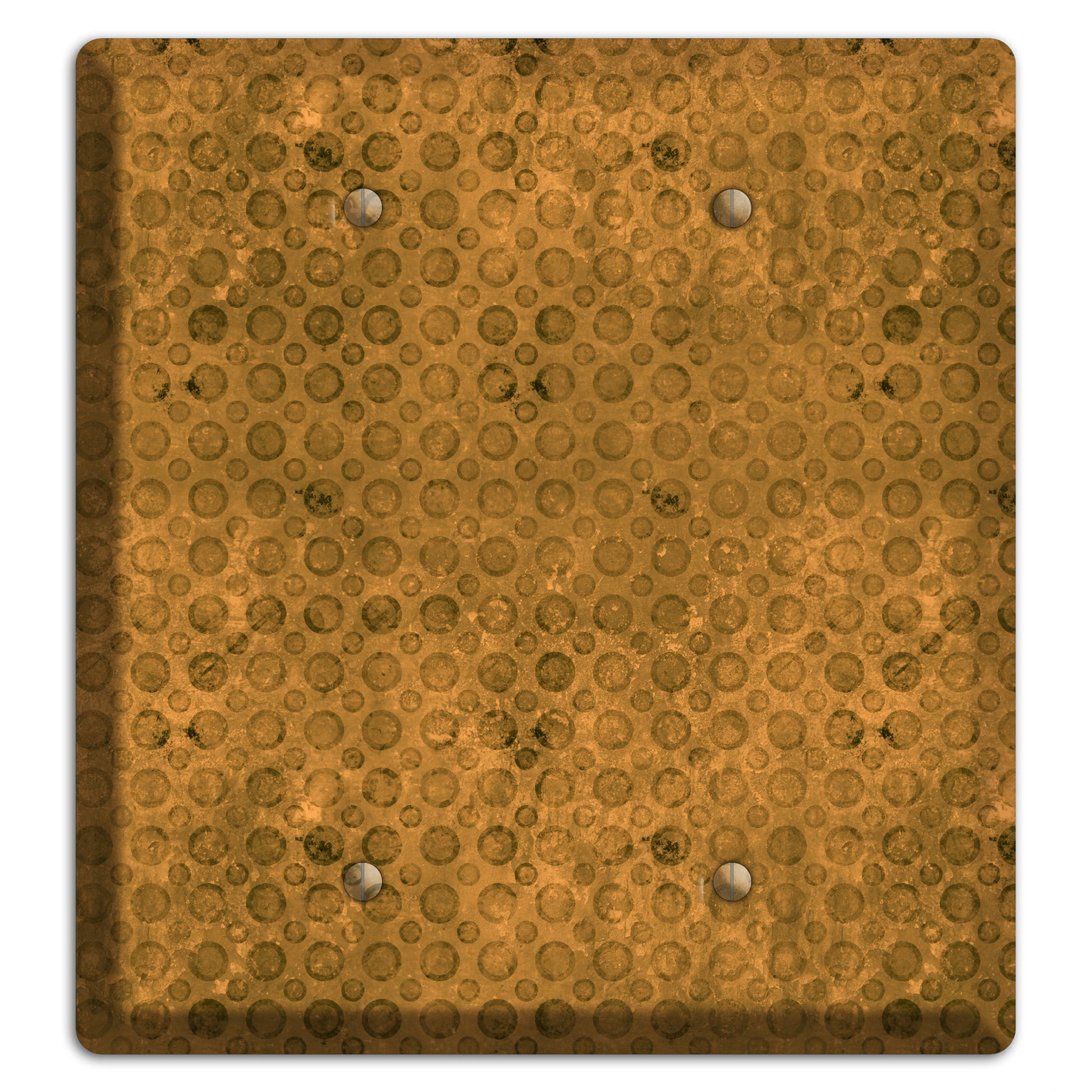 Mustard Circles 2 Blank Wallplate