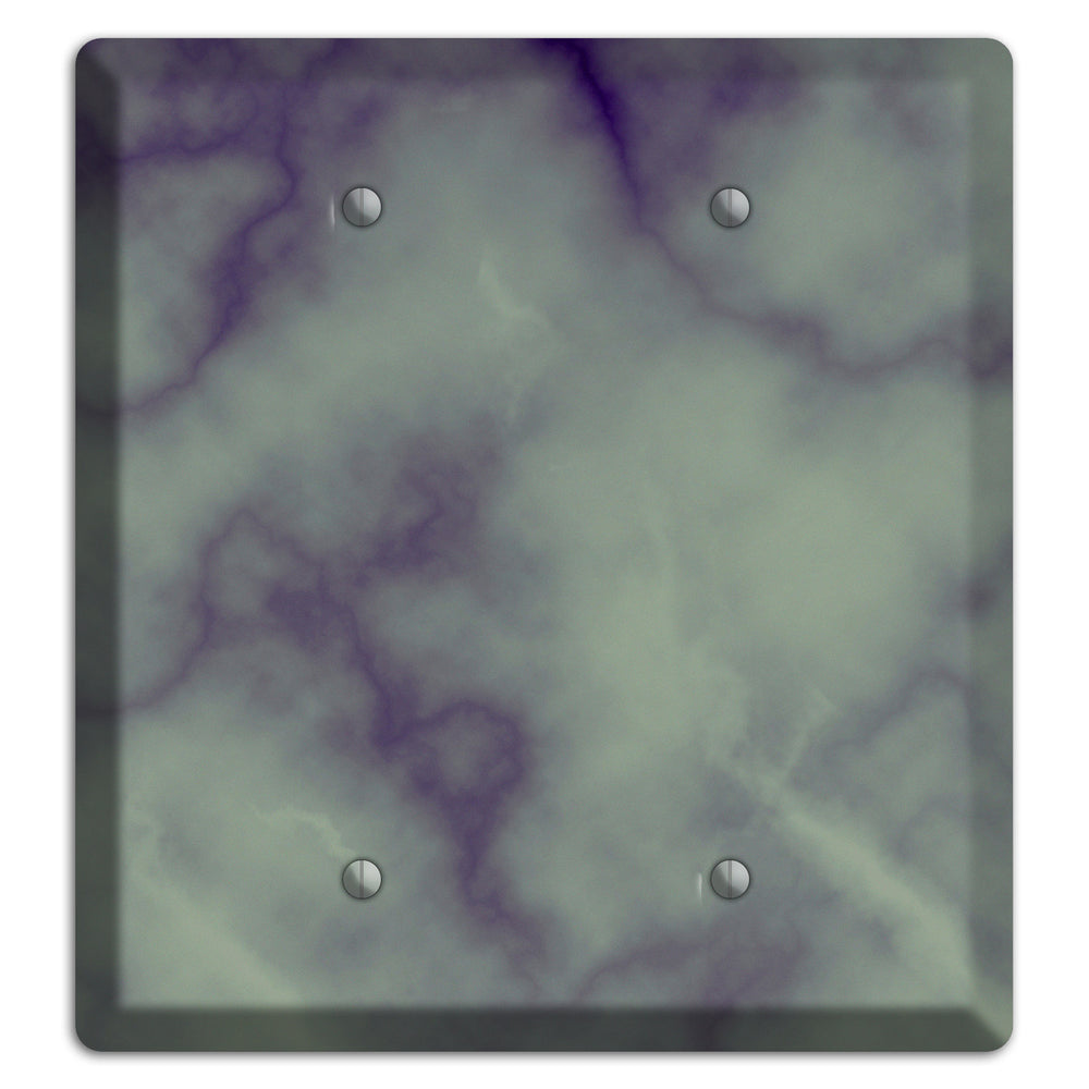 Mid Gray Marble 2 Blank Wallplate