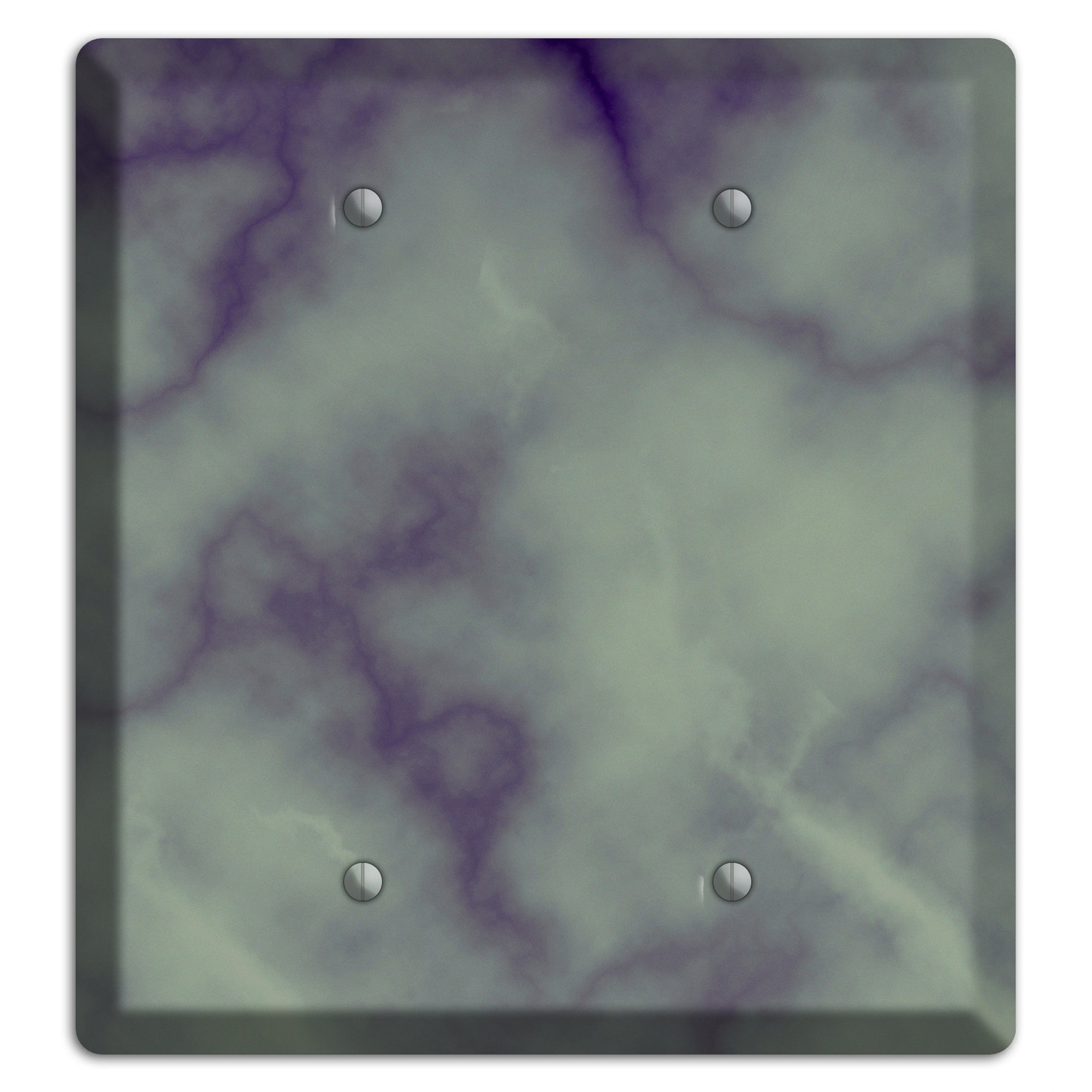 Mid Gray Marble 2 Blank Wallplate