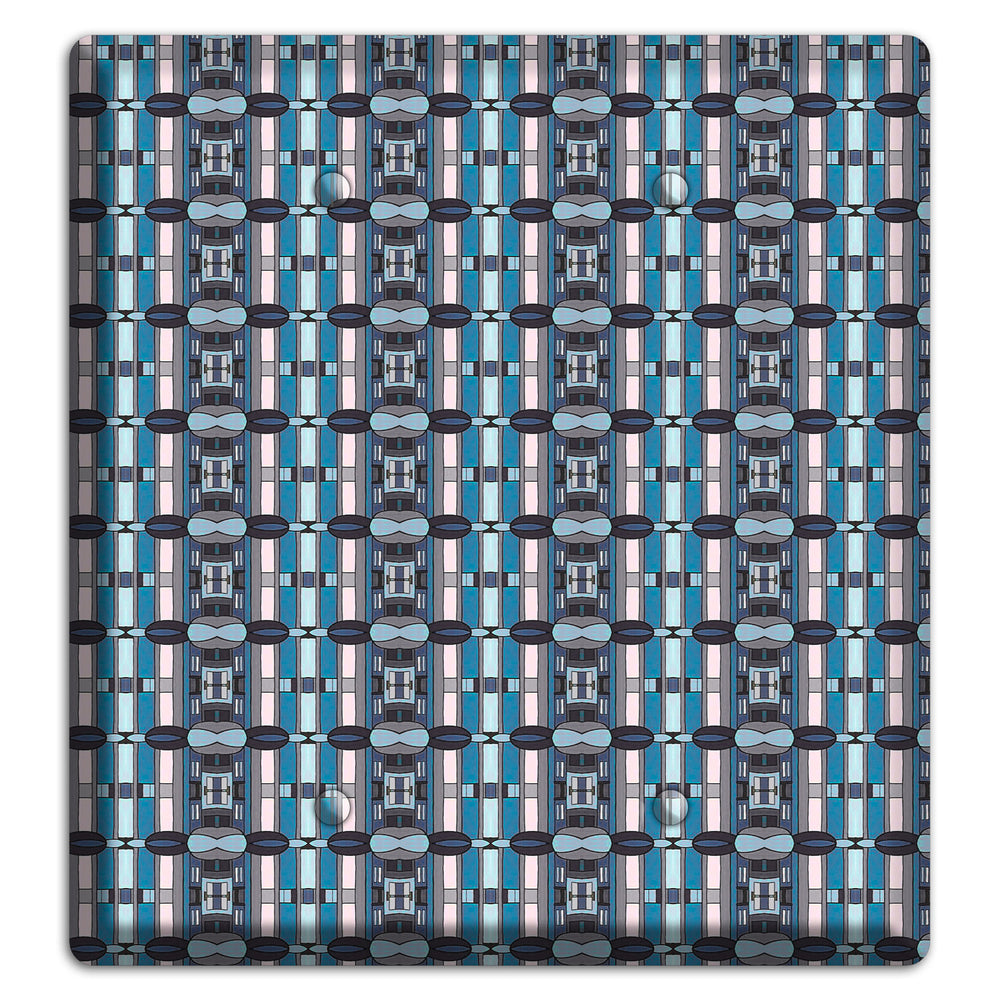 Blue and Grey Tapestry 2 Blank Wallplate