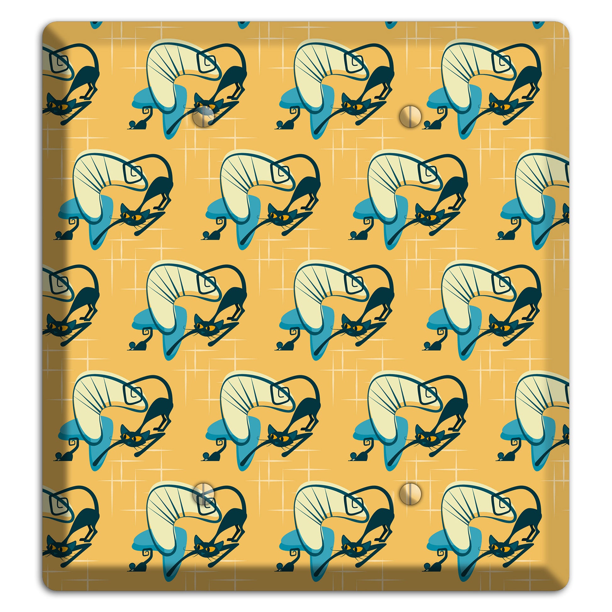 Yellow Kitties 2 Blank Wallplate