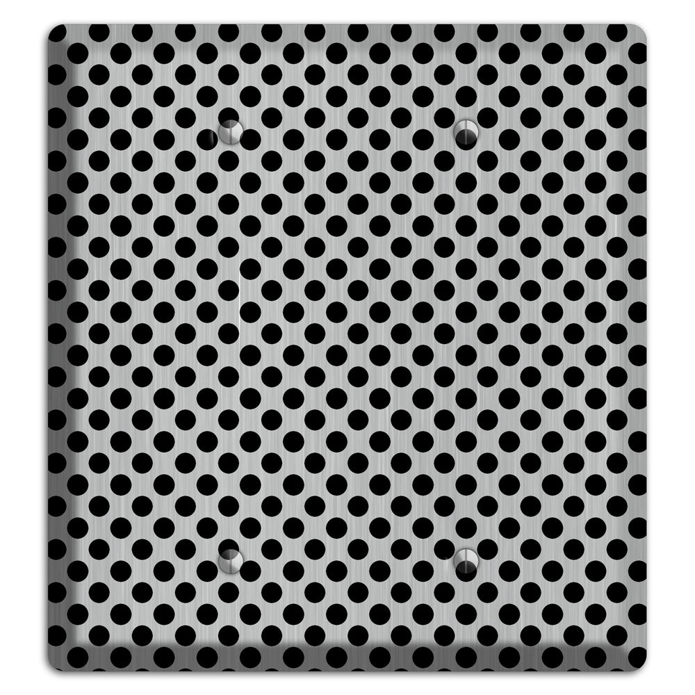 Packed Small Polka Dots Stainless Steel 2 Blank Wallplate