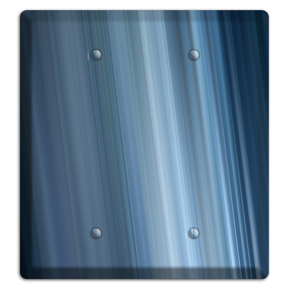 Brushed Blue Stripes 2 Blank Wallplate