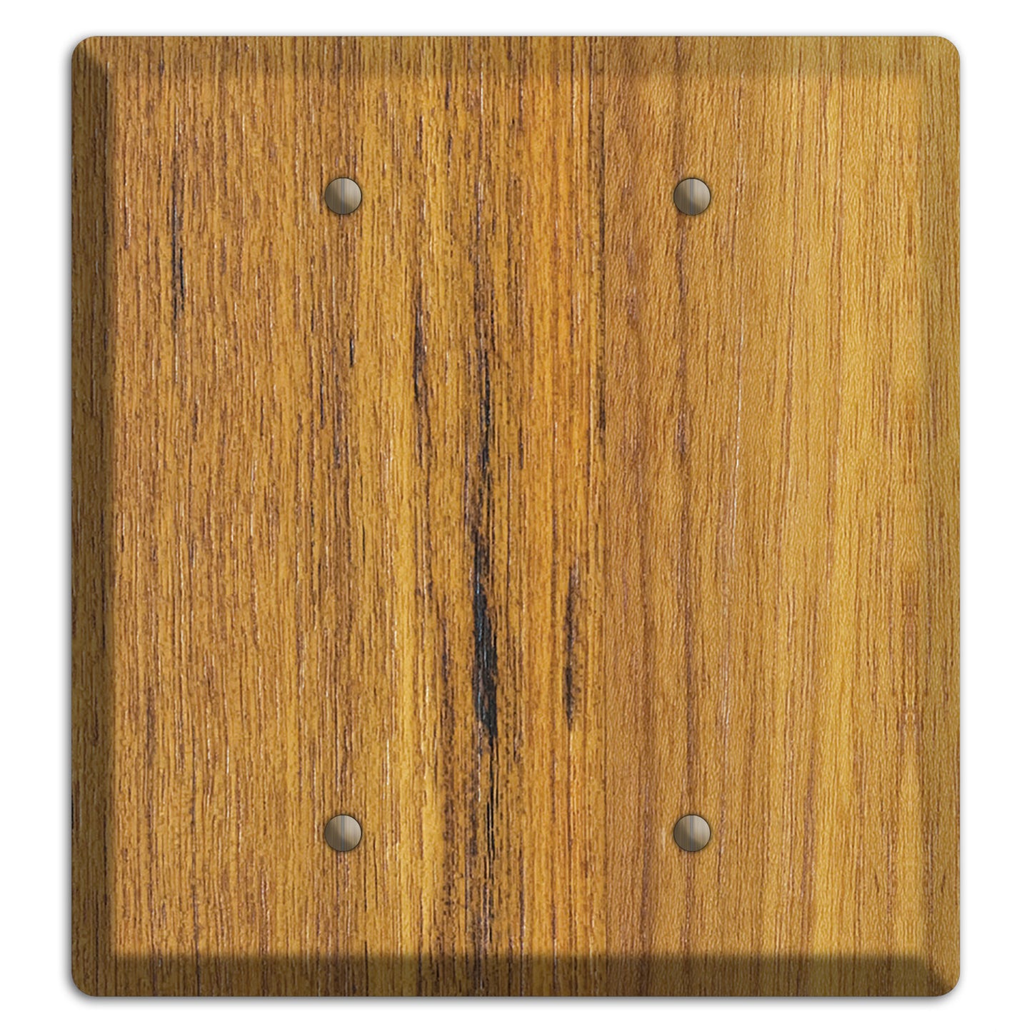 Teak Wood Double Blank Cover Plate