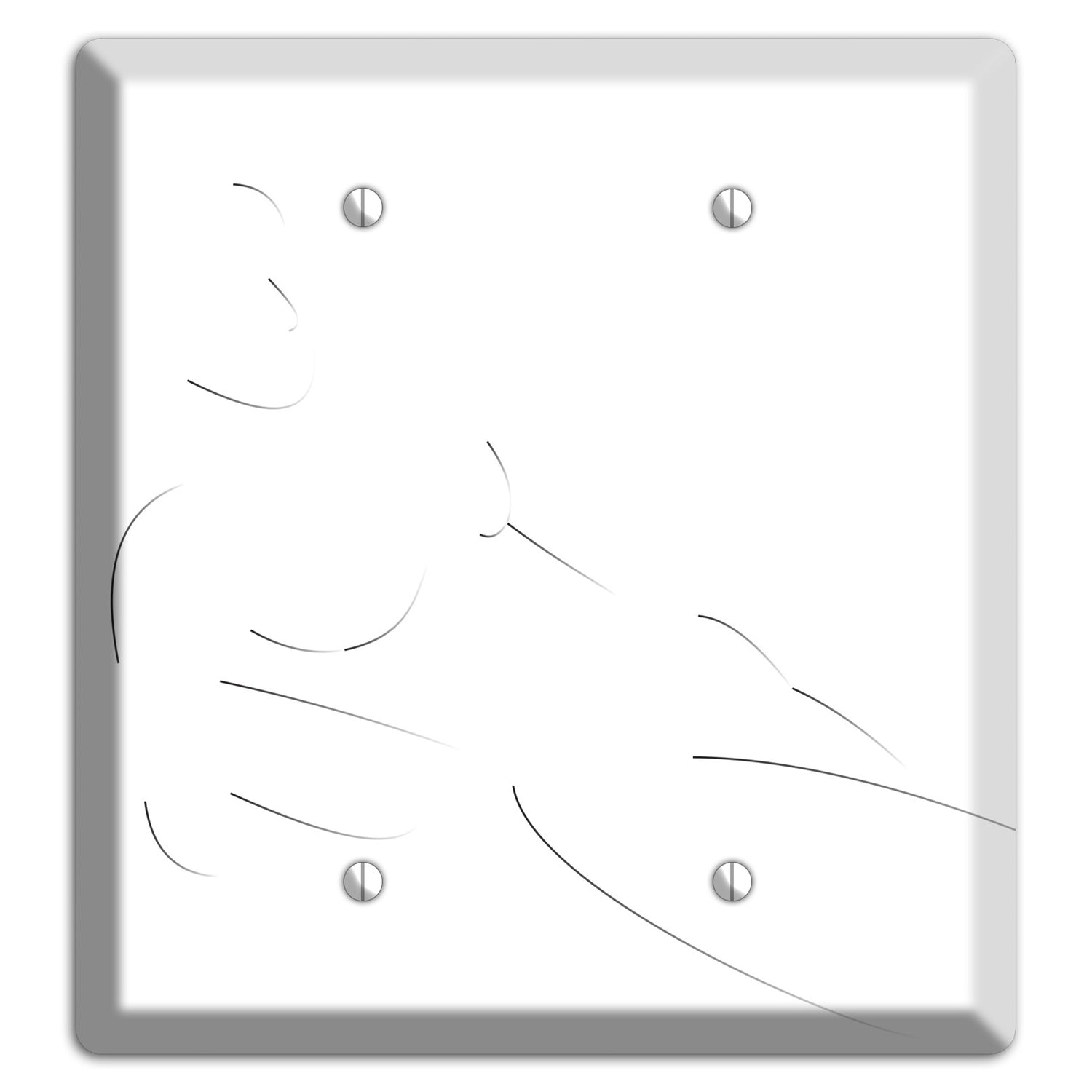 Abstrract Nude Figure 2 Blank Wallplate