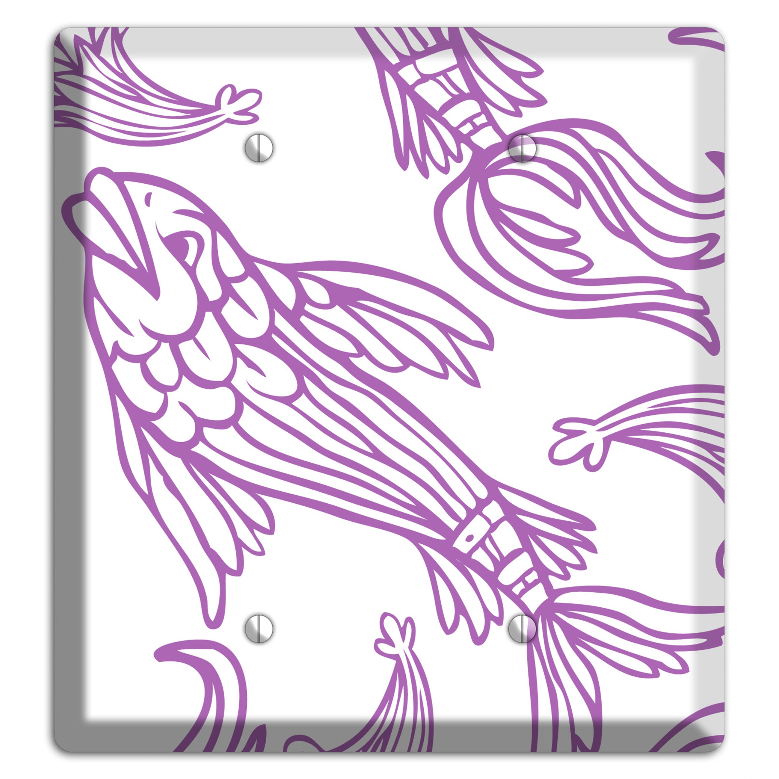 Purple and White Koi 2 Blank Wallplate