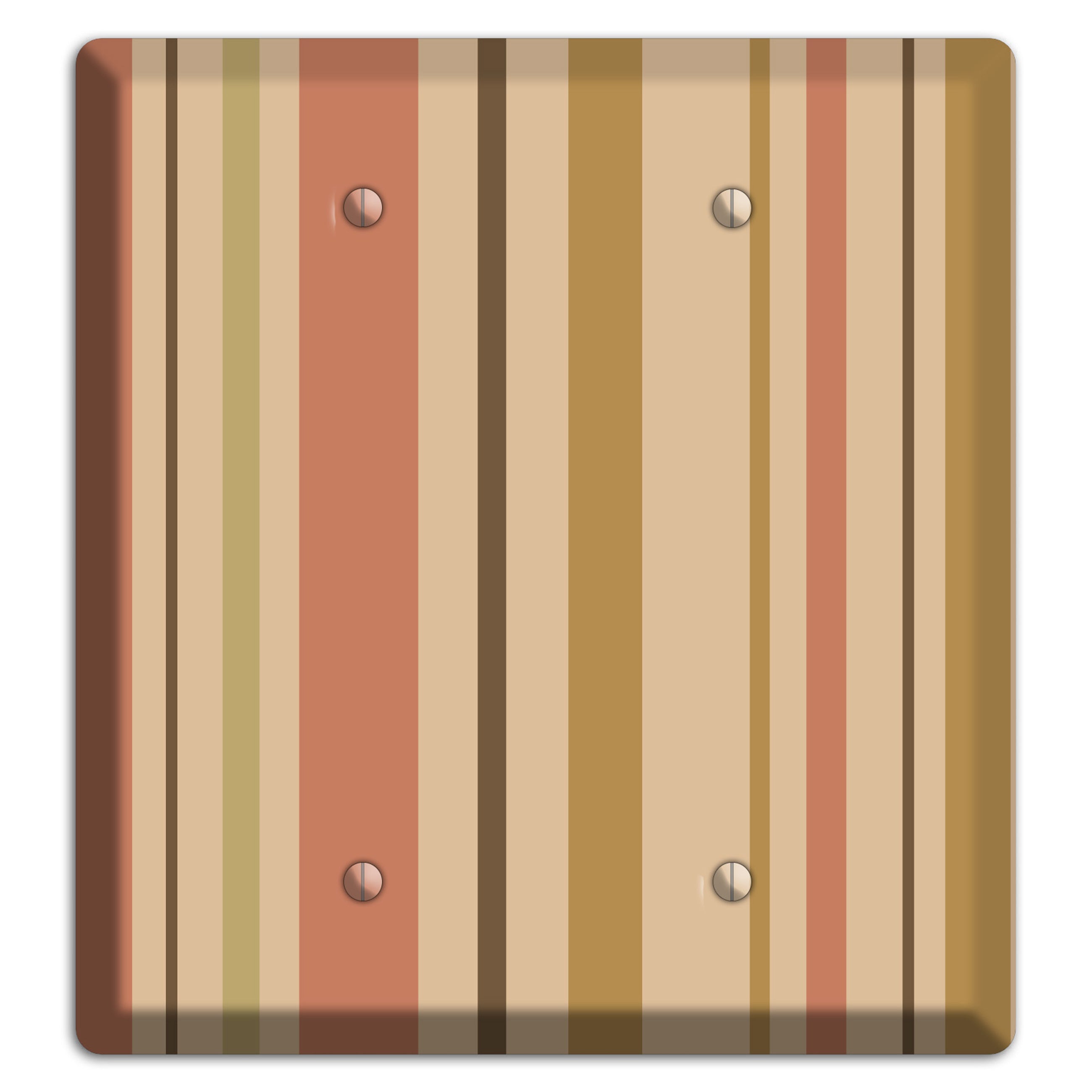 Multi Dusty Pink Vertical Stripes 2 Blank Wallplate