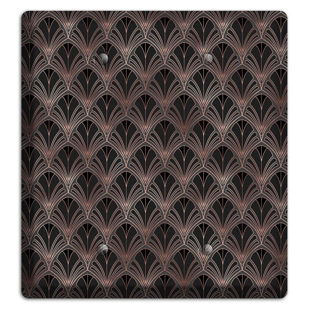 Black and Rose Deco 2 Blank Wallplate