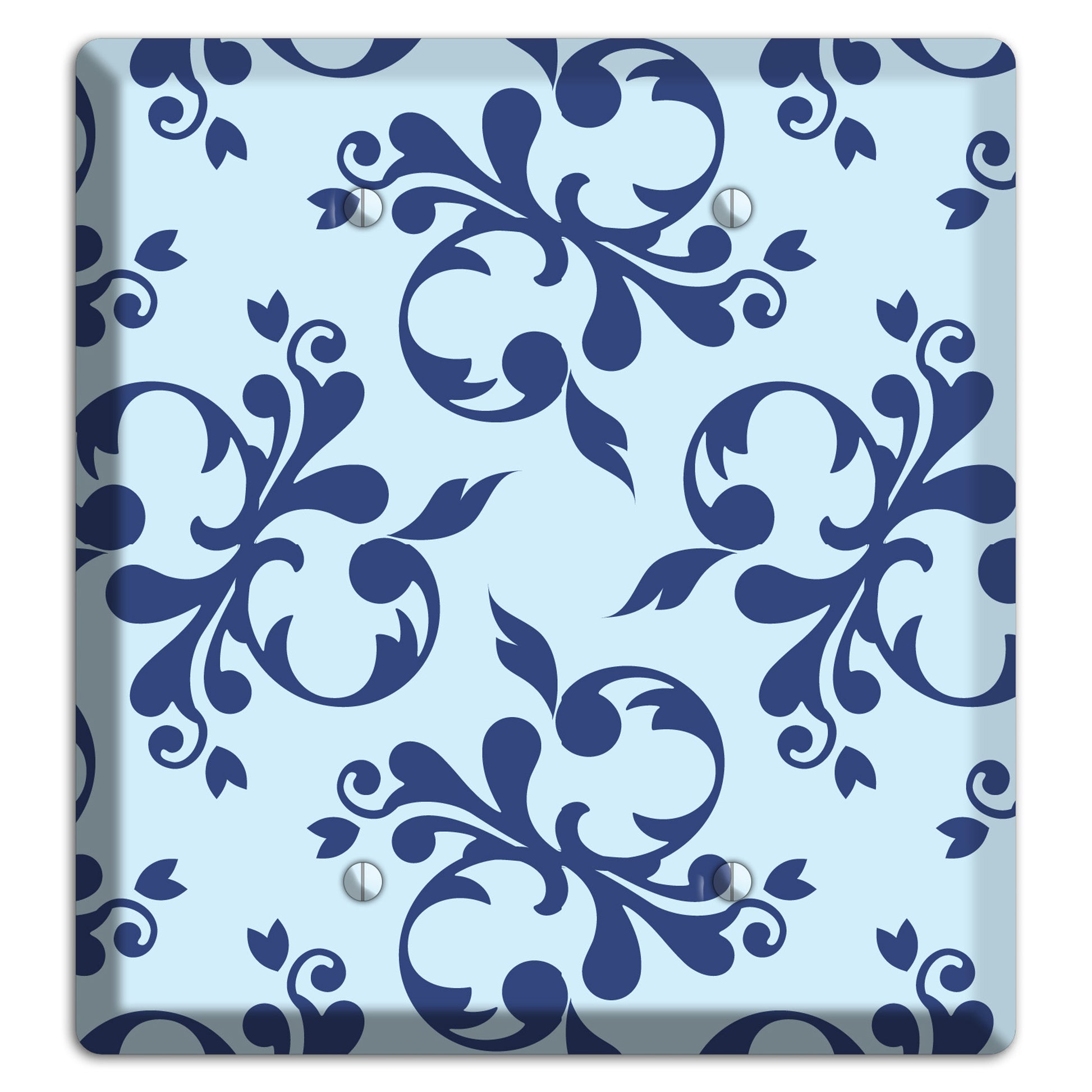 Blue Victorian Toile 2 Blank Wallplate