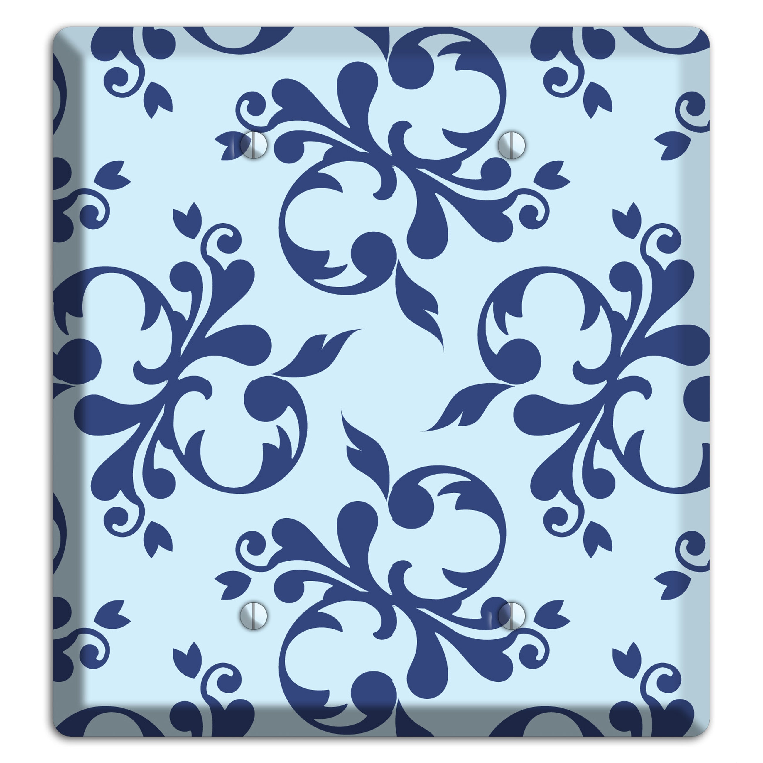 Blue Victorian Toile 2 Blank Wallplate