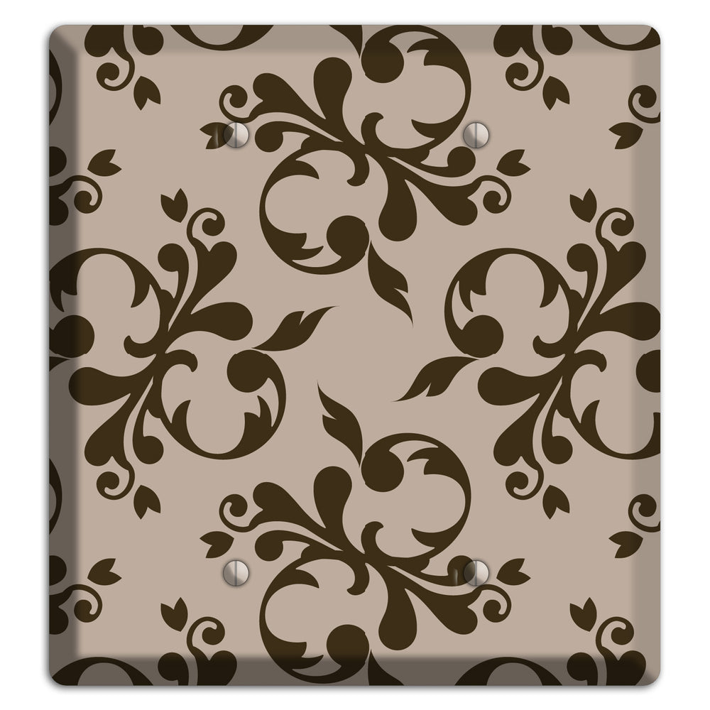 Beige Victorian Toile 2 Blank Wallplate