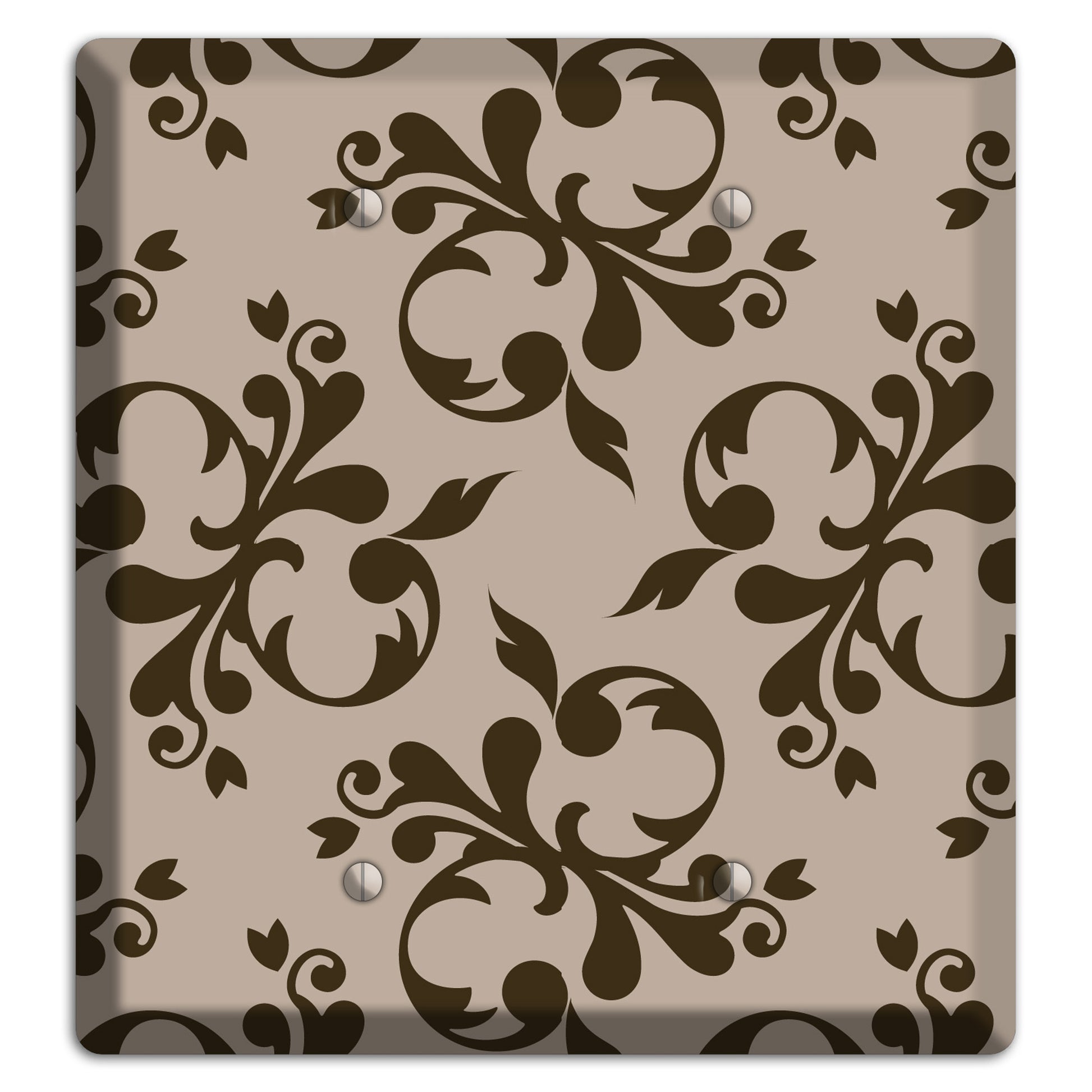 Beige Victorian Toile 2 Blank Wallplate