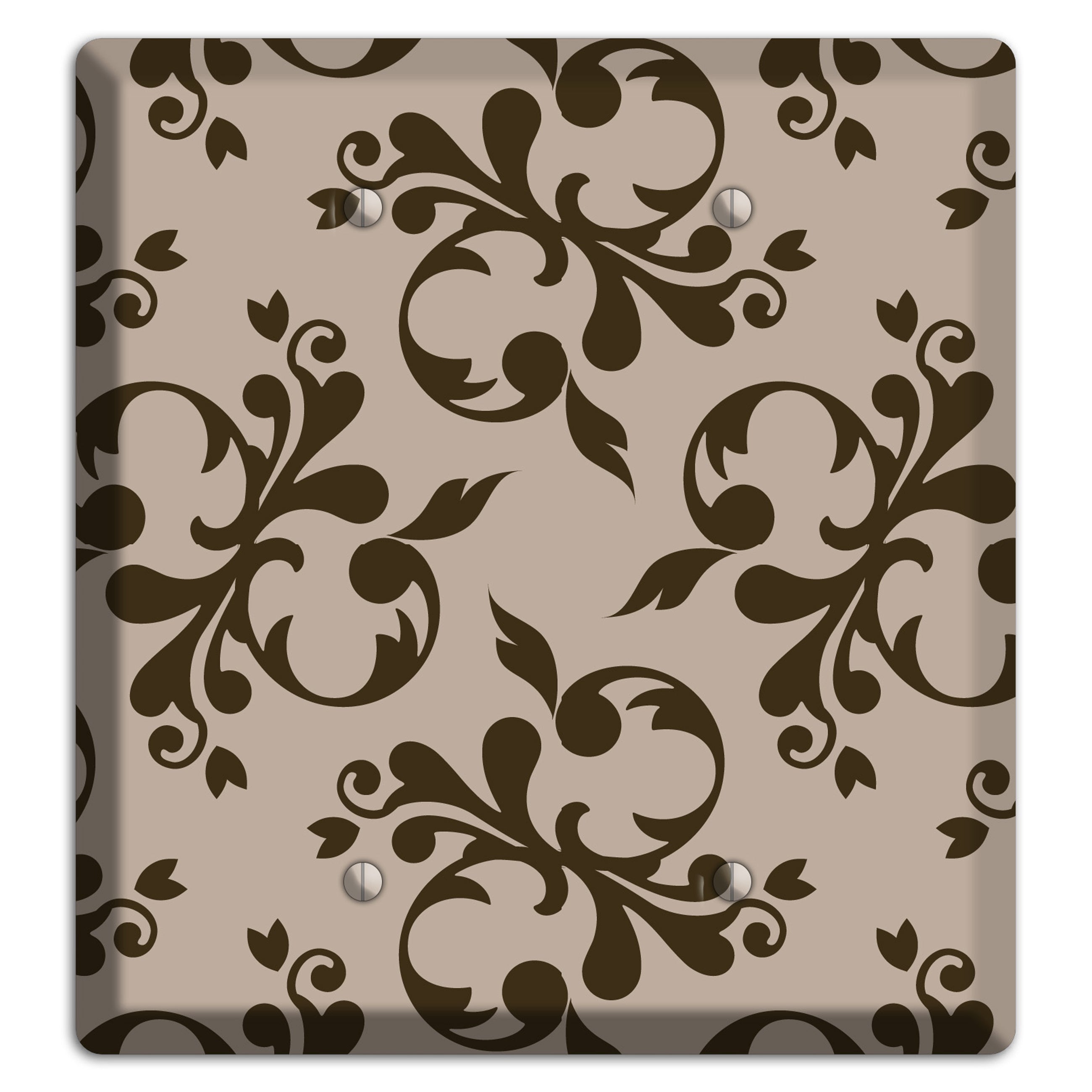 Beige Victorian Toile 2 Blank Wallplate