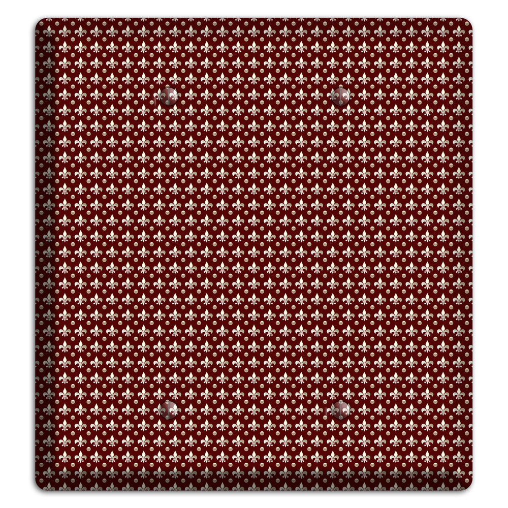 Brown Fleur de Lis 2 Blank Wallplate