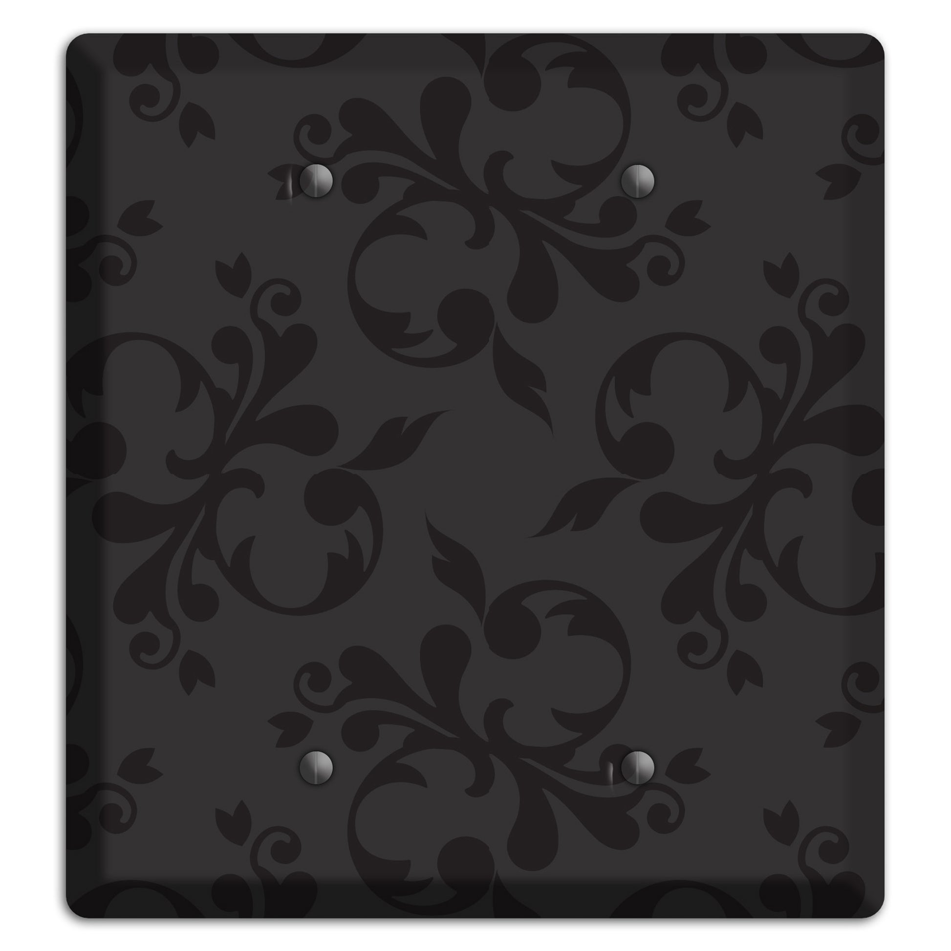 Black Victorian Toile 2 Blank Wallplate