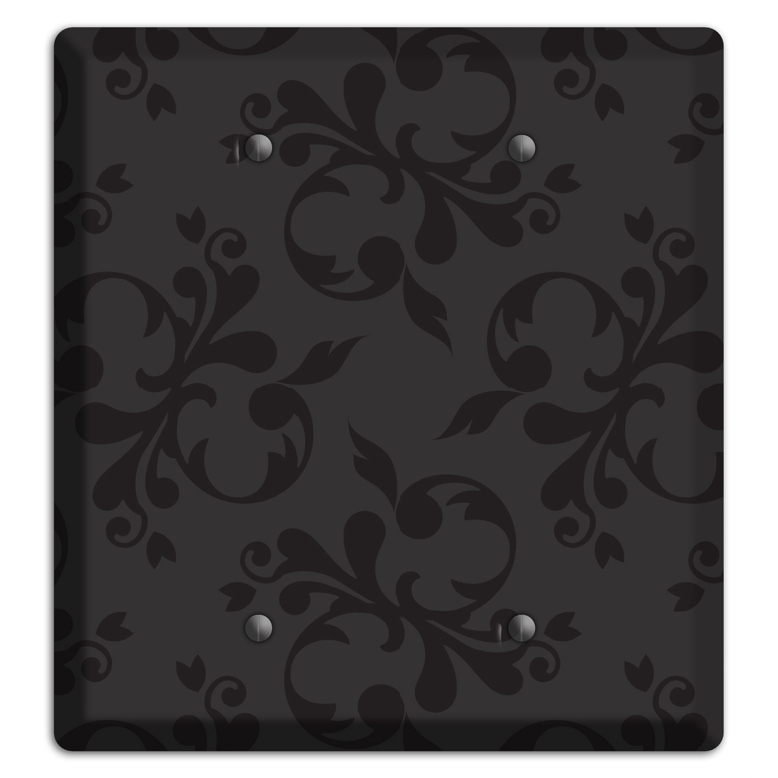 Black Victorian Toile 2 Blank Wallplate