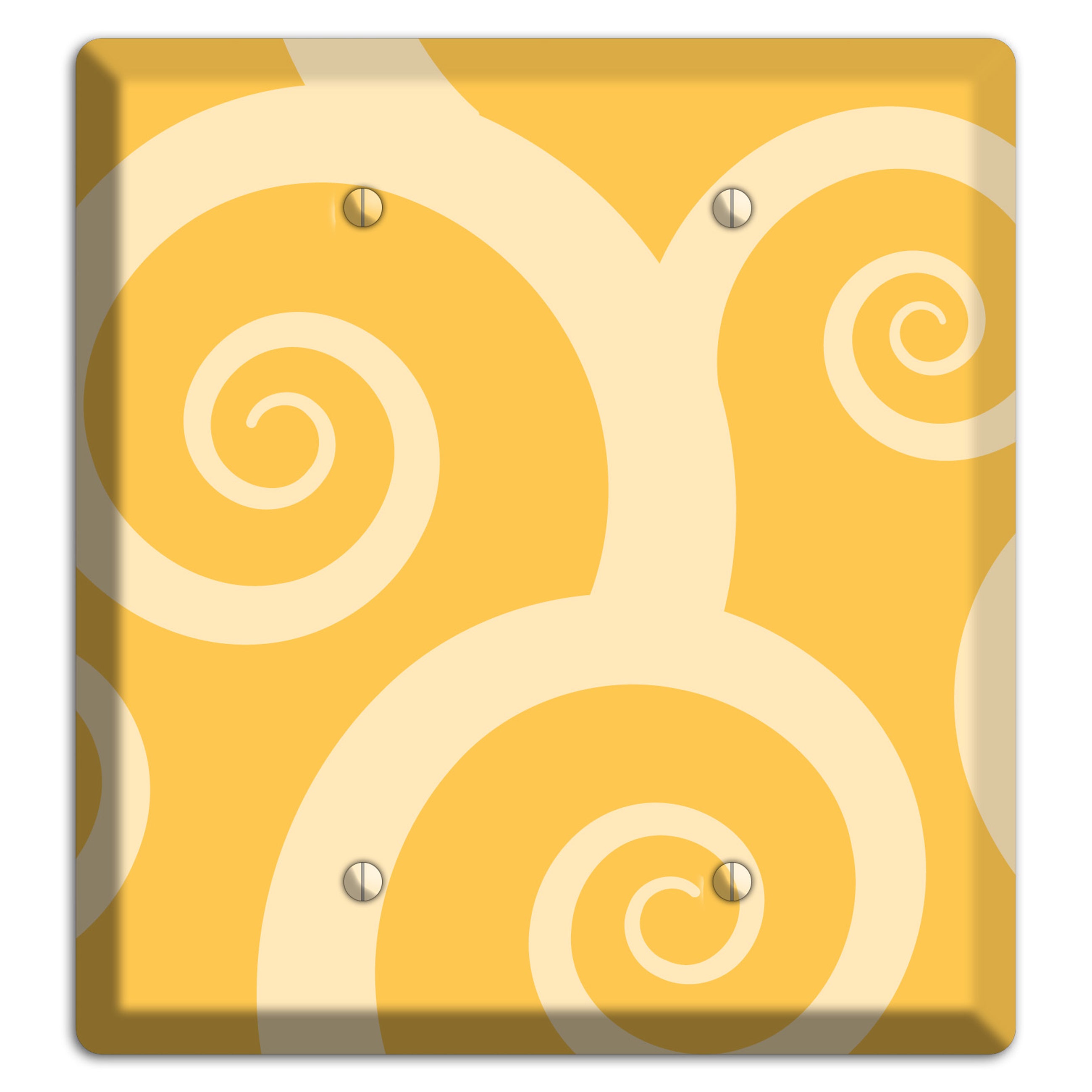 Yellow Tones Large Swirl 2 Blank Wallplate
