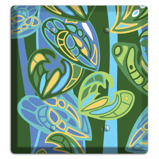 Pacific Blue and Green 2 Blank Wallplate