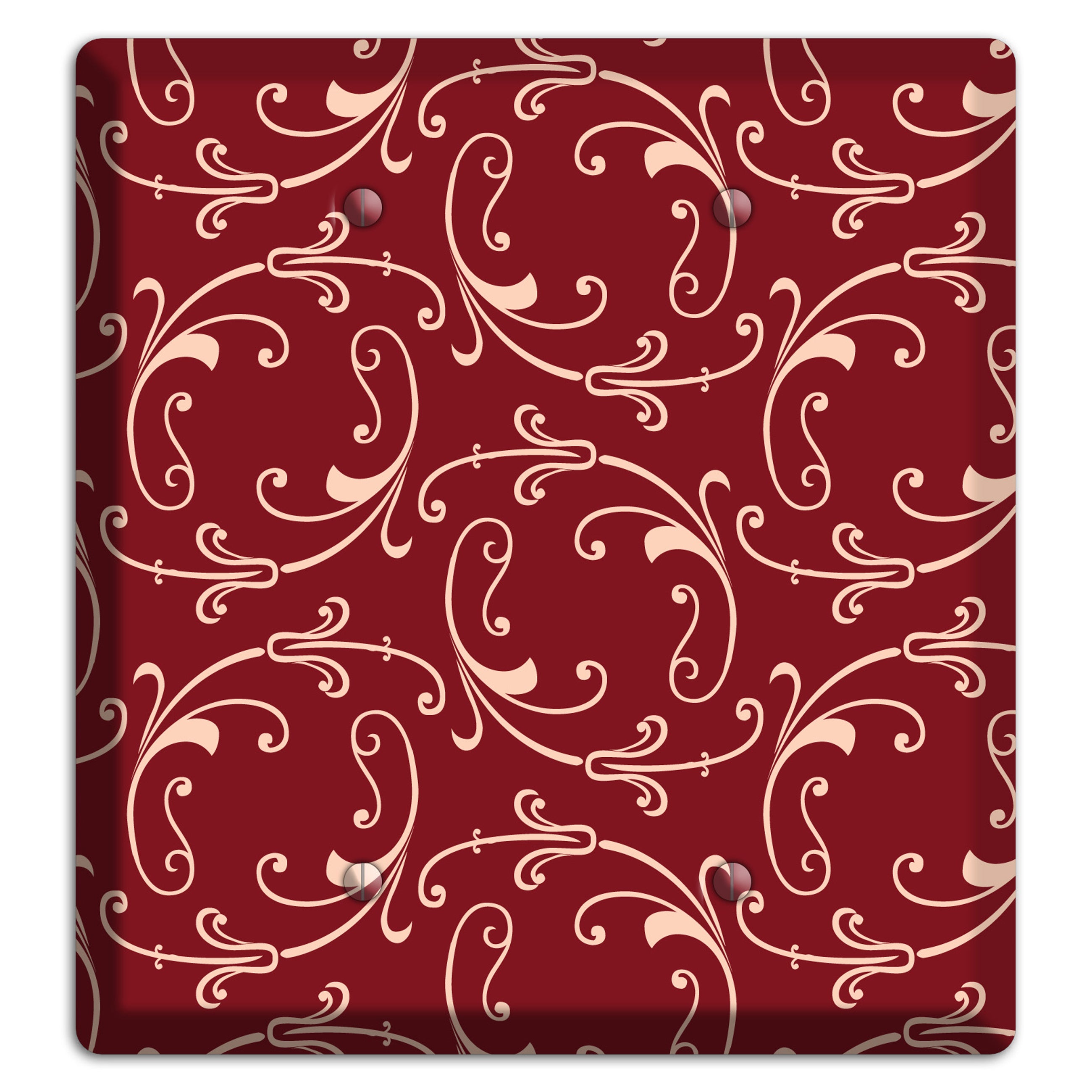 Burgundy Victorian Sprig 2 Blank Wallplate