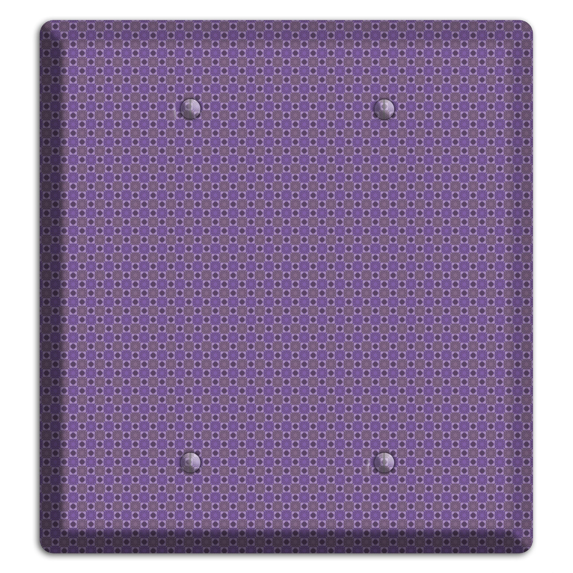 Multi Purple Tiled 2 Blank Wallplate