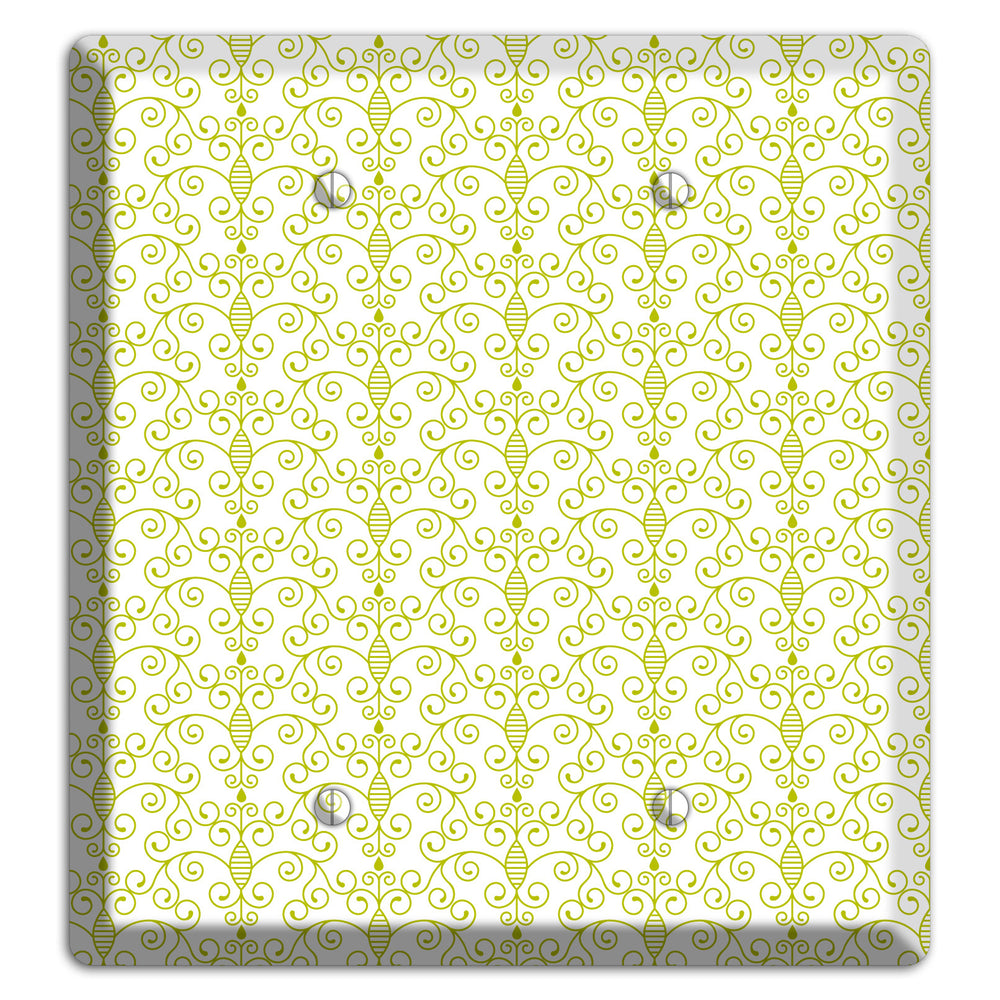 Olive Toile Half Drop 2 Blank Wallplate