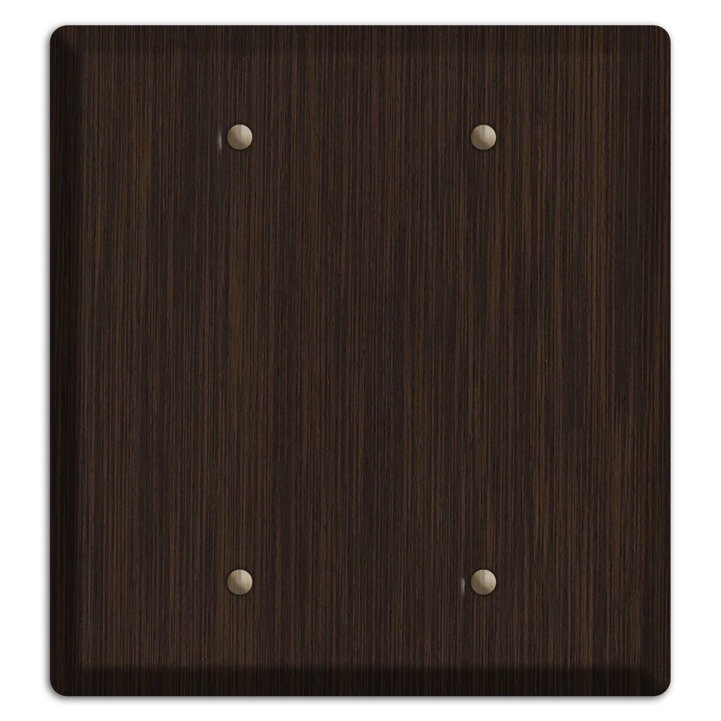 Wenge Wood Double Blank Cover Plate