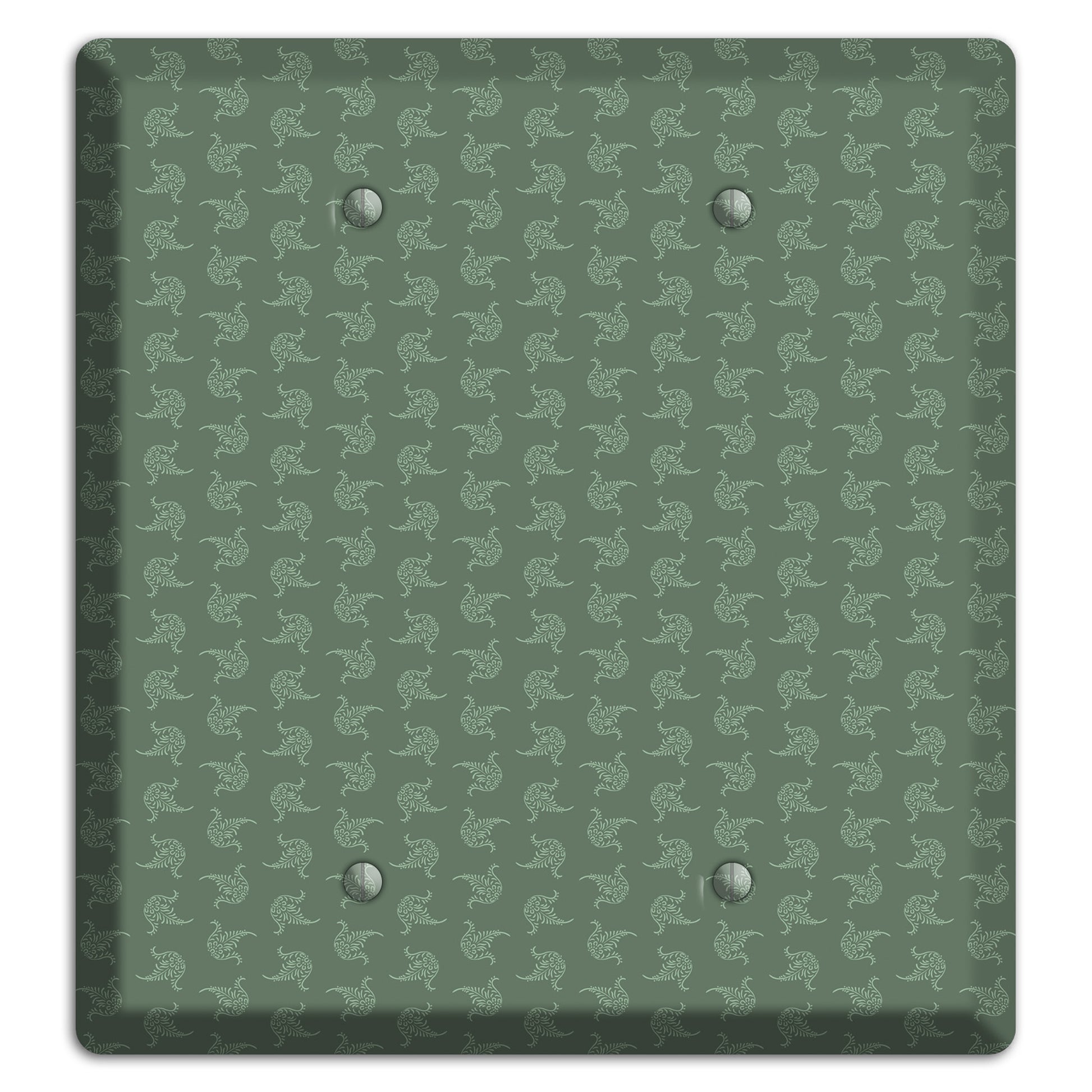 Moss Tiny Trefoil Cartouche 2 Blank Wallplate