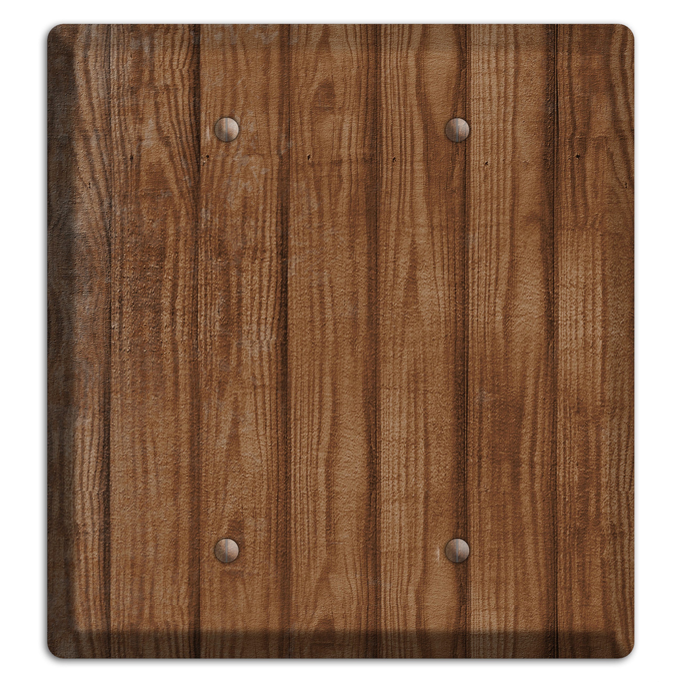 Old Copper Weathered Wood 2 Blank Wallplate