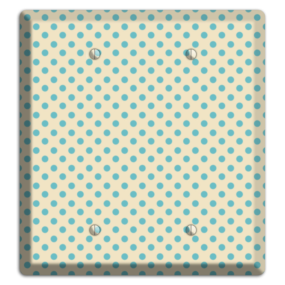 Soft Green Polka Dots 2 Blank Wallplate