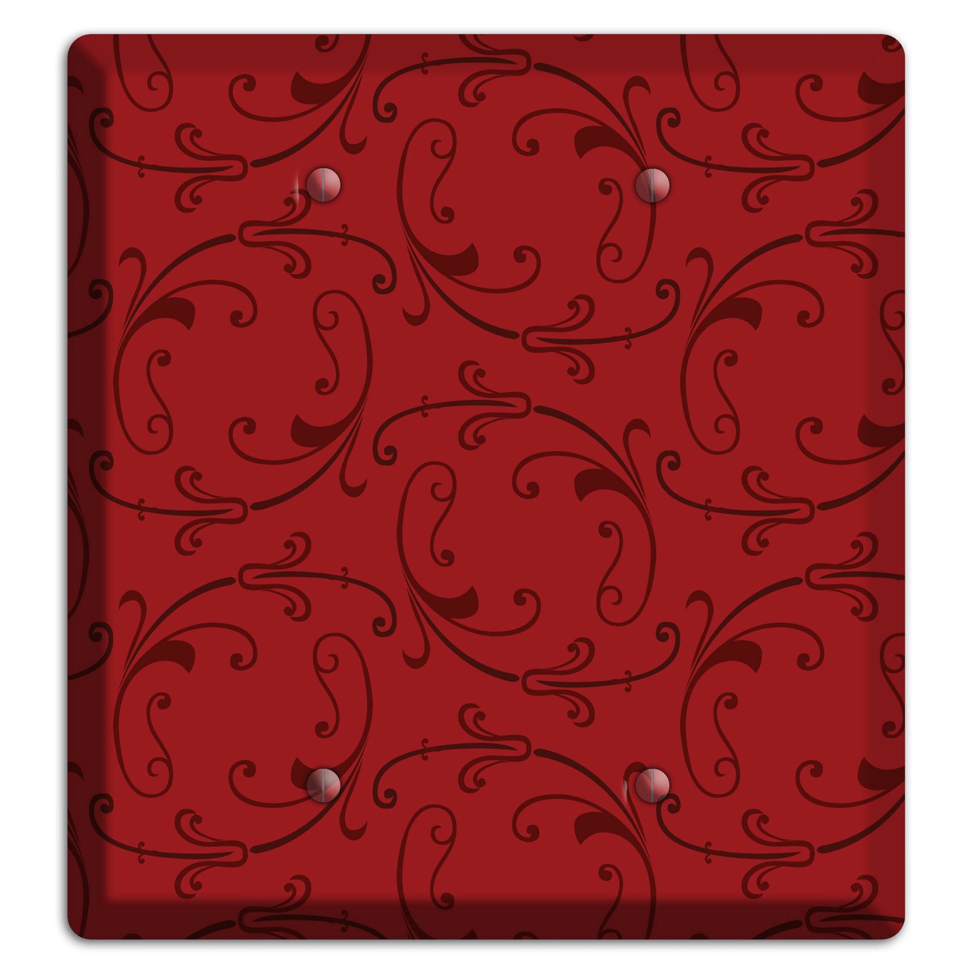 Red Victorian Sprig 2 Blank Wallplate