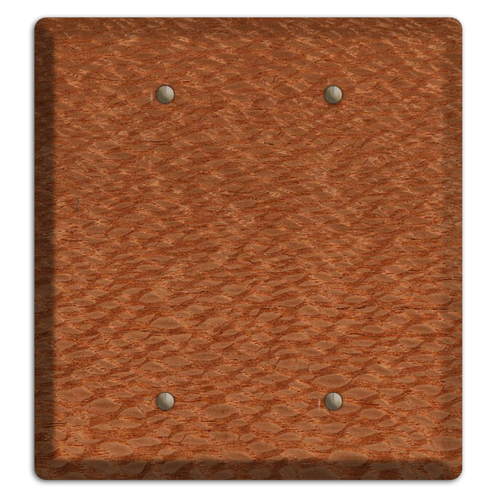 Lacewood Wood Double Blank Cover Plate