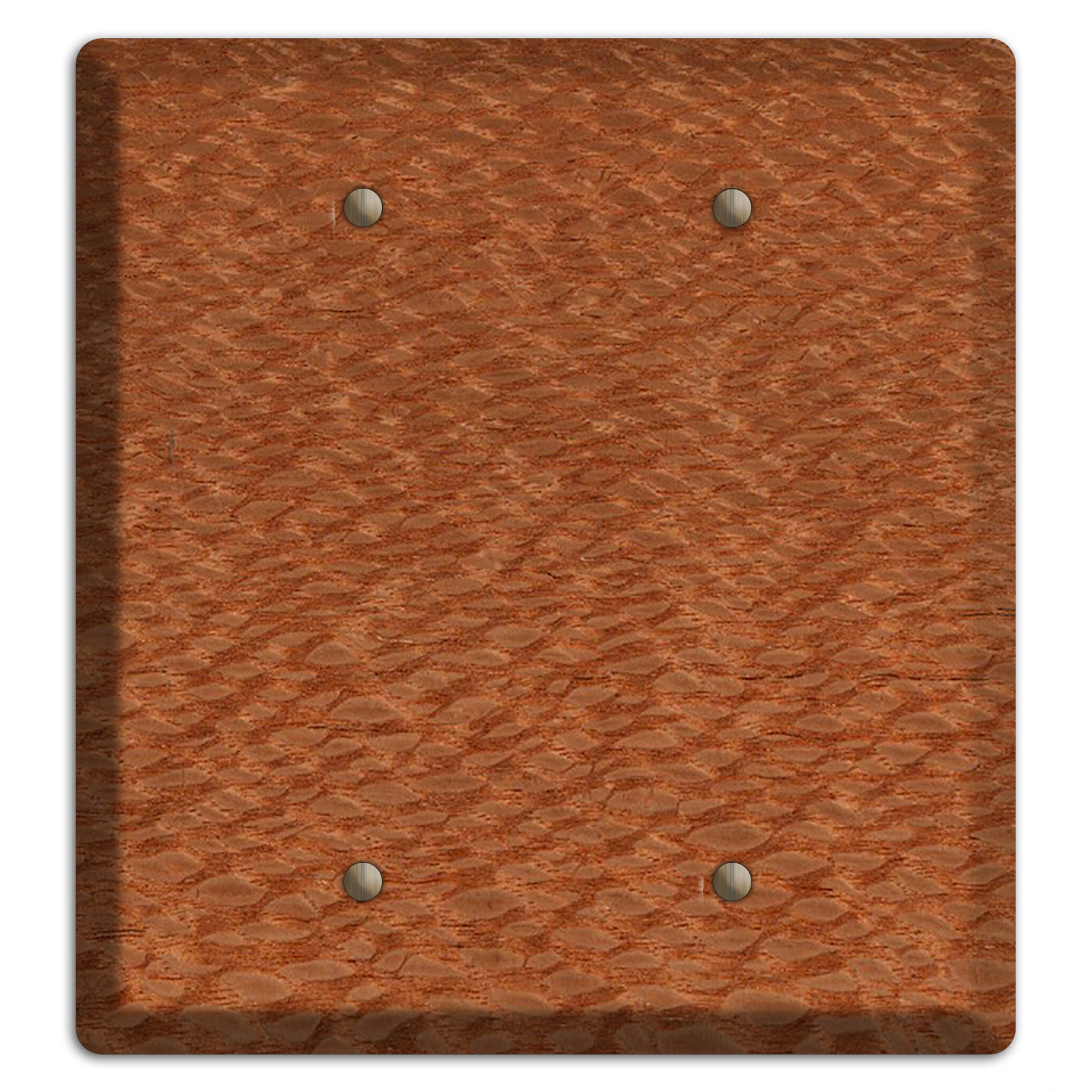 Lacewood Wood Double Blank Cover Plate