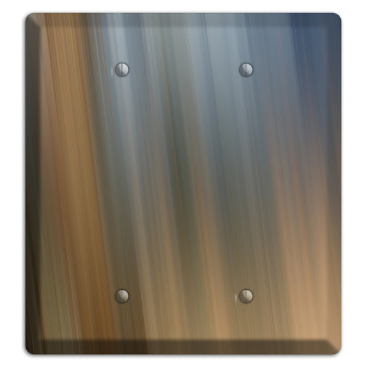 Brown and Blue-grey Ray of Light 2 Blank Wallplate