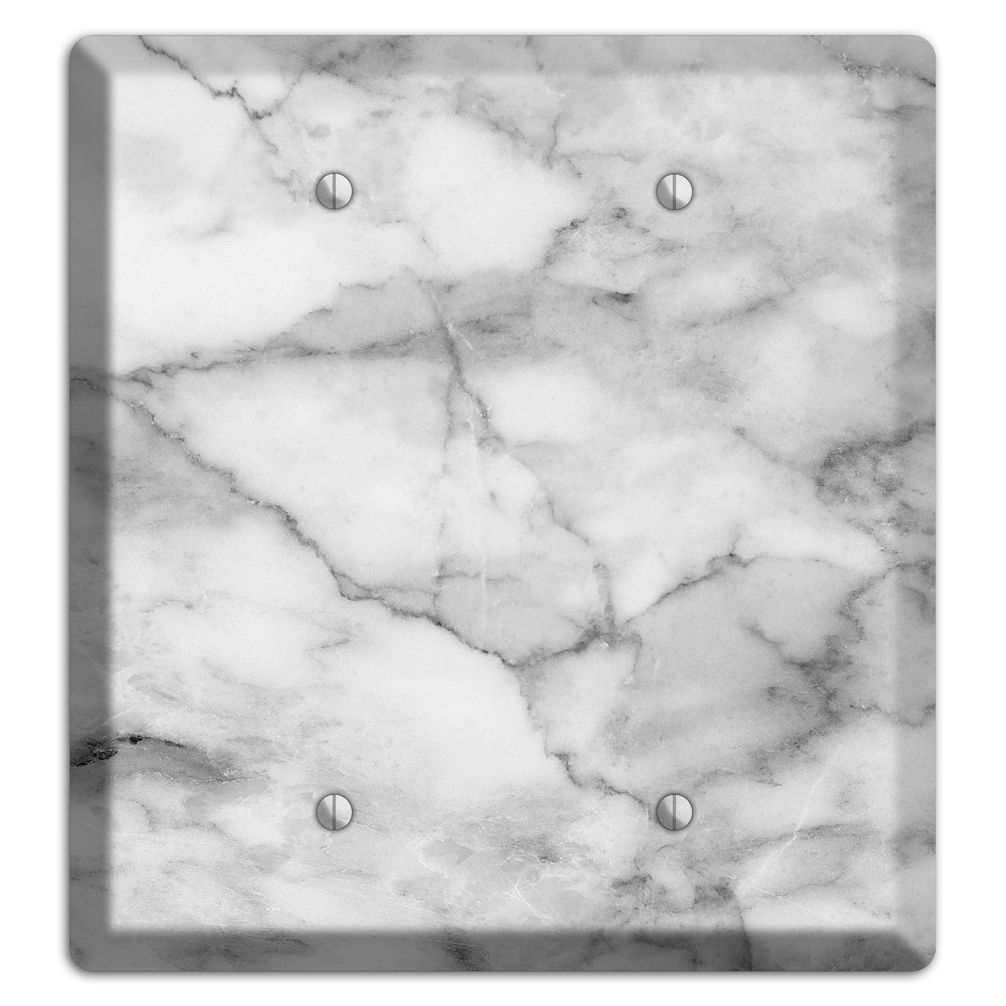 Gray and White Marble 2 Blank Wallplate