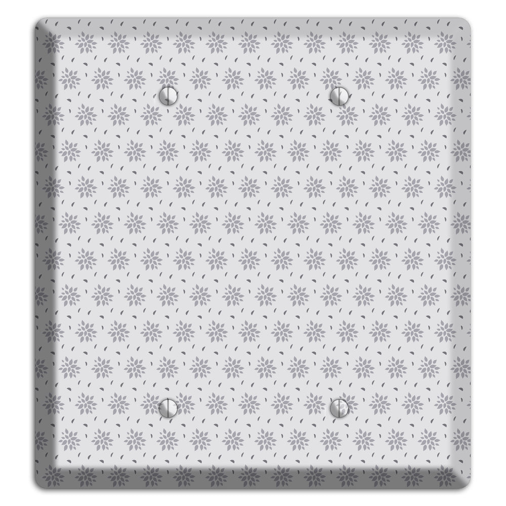 Multi Grey Calico 2 Blank Wallplate