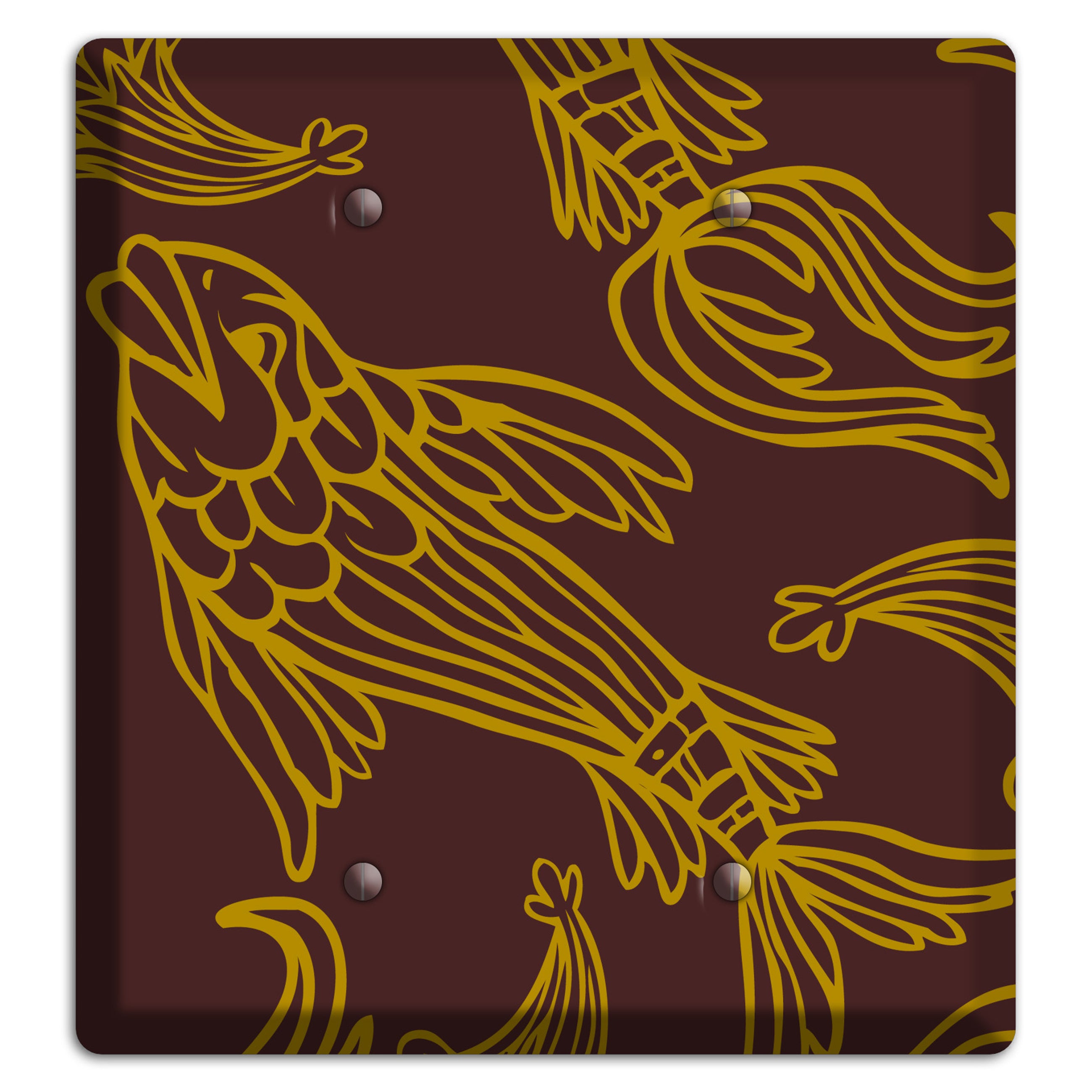 Brown and Beige Koi 2 Blank Wallplate