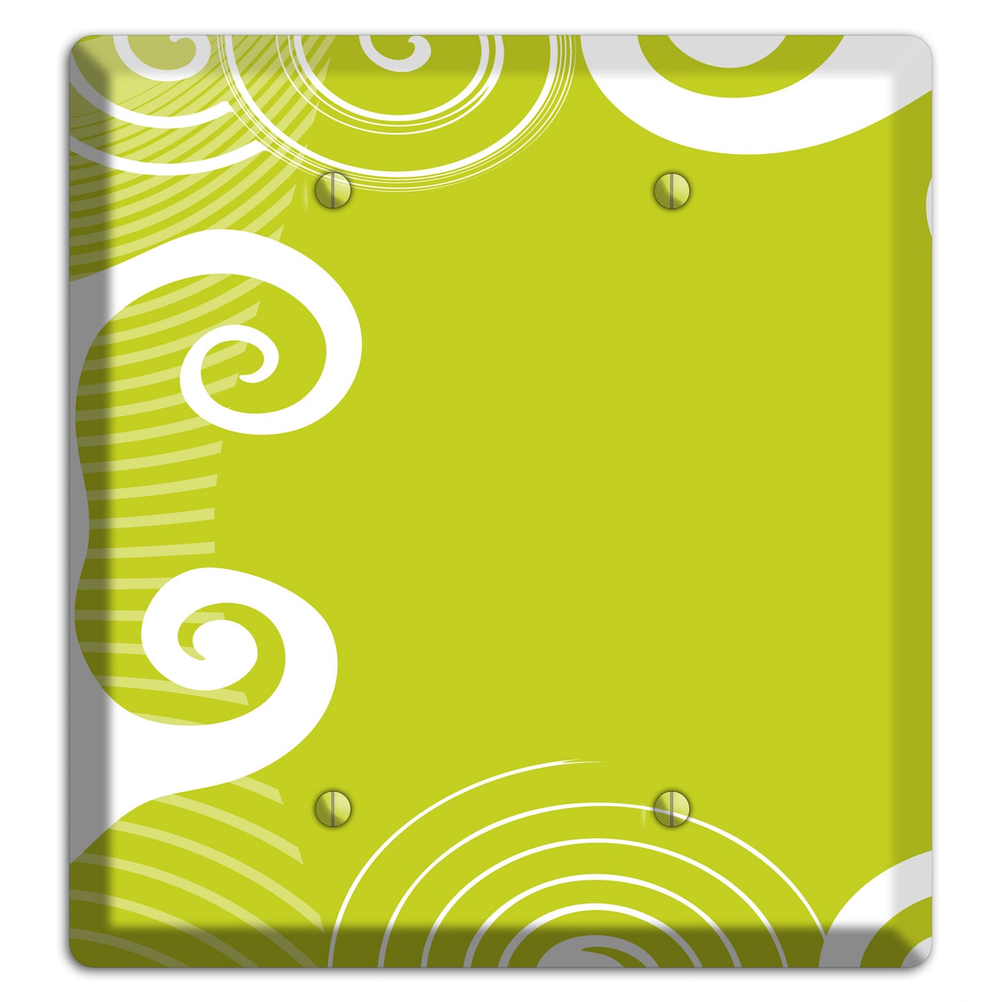 Abstract Green 2 Blank Wallplate