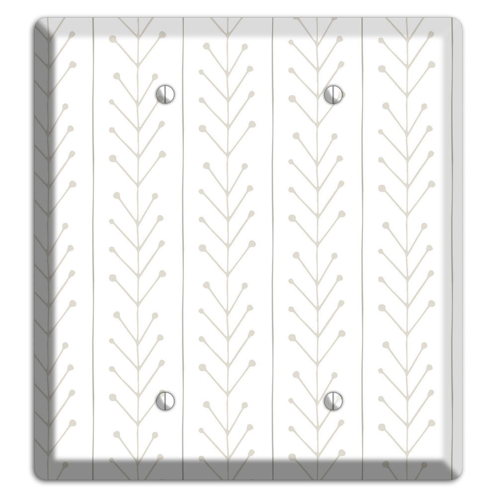 Simple Scandanavian Style F 2 Blank Wallplate
