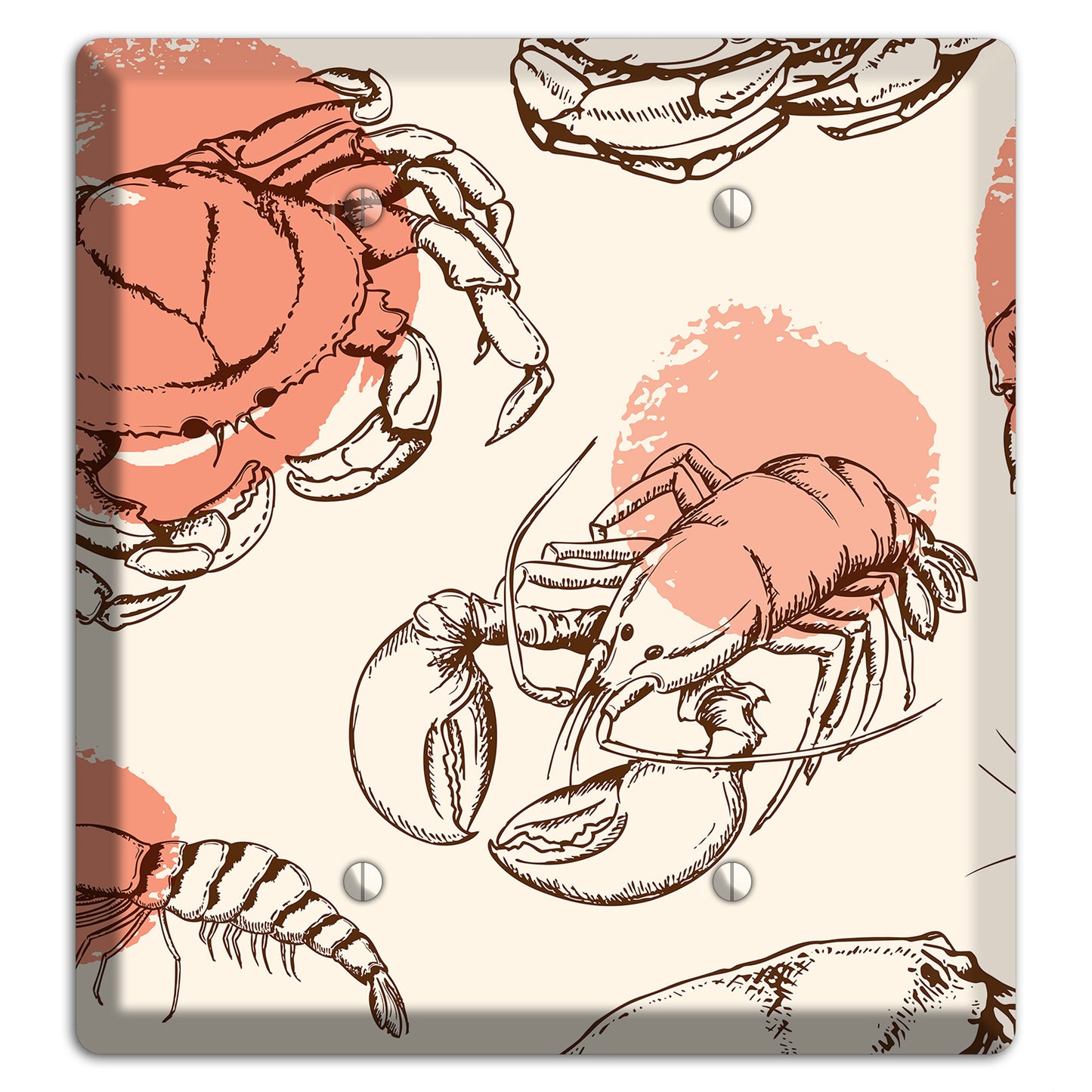 Red Crab 2 Blank Wallplate