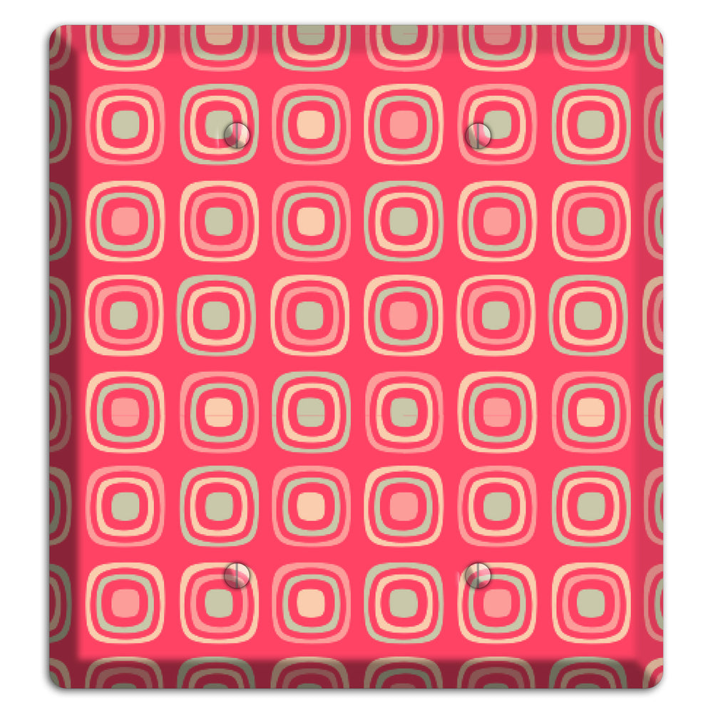 Multo Pink Retro Squares 2 Blank Wallplate