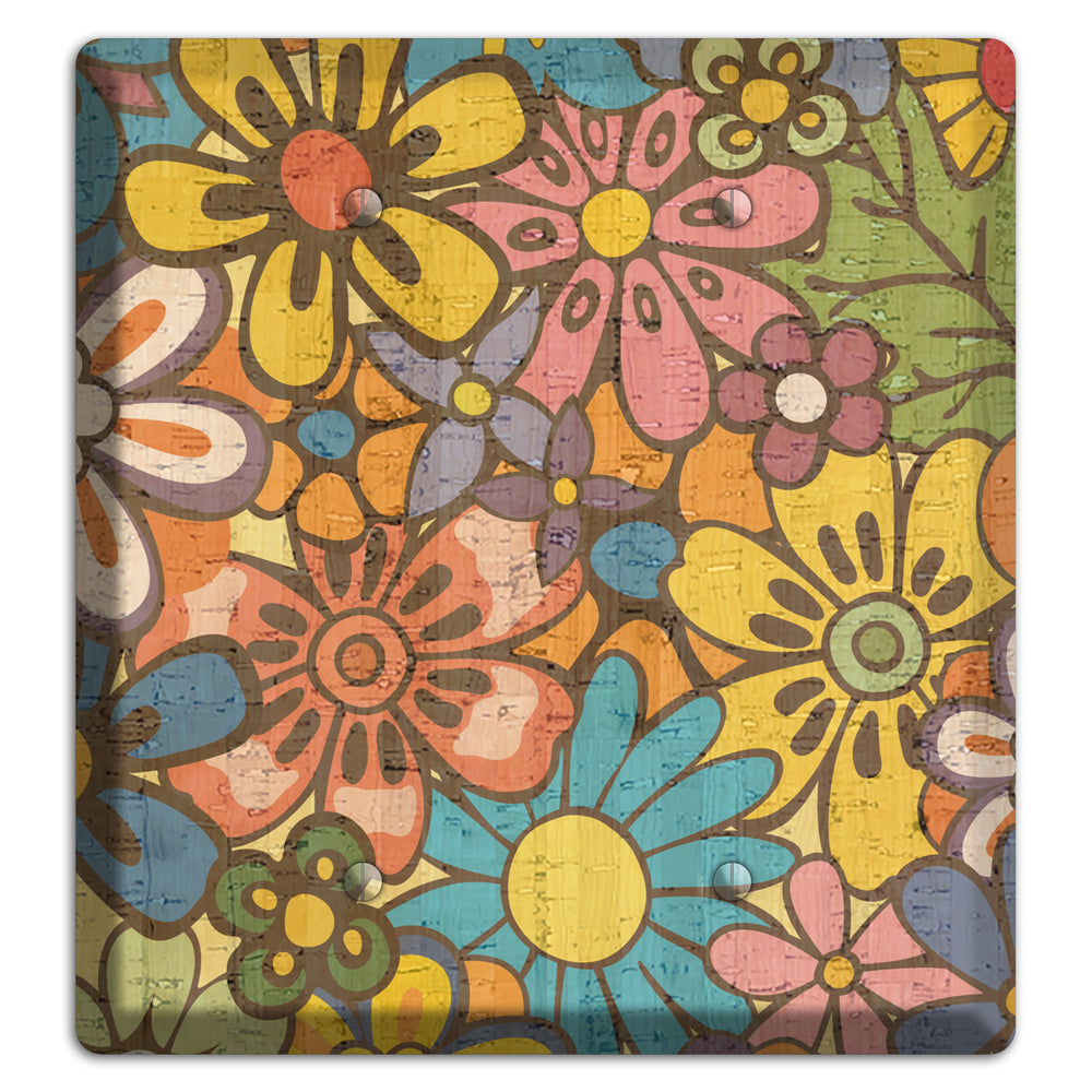 Flower Power Cork 2 Blank Wallplate