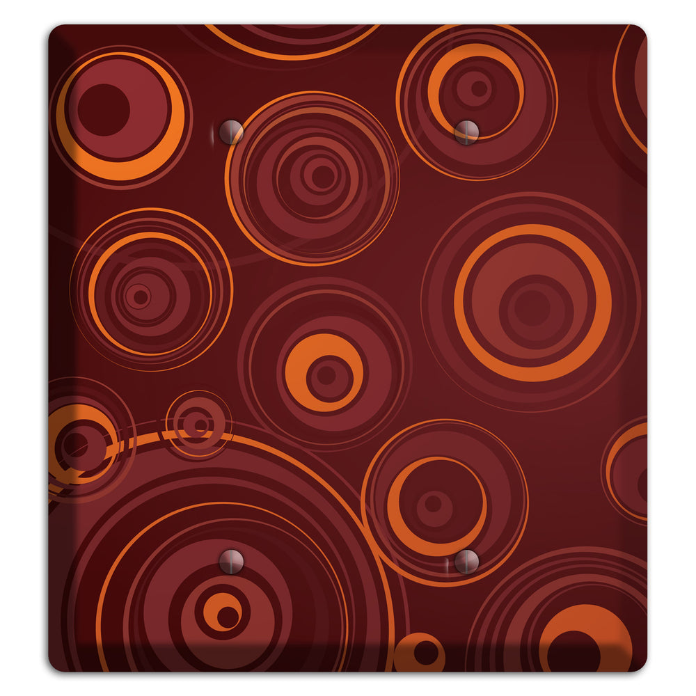 Brown Circles 2 Blank Wallplate