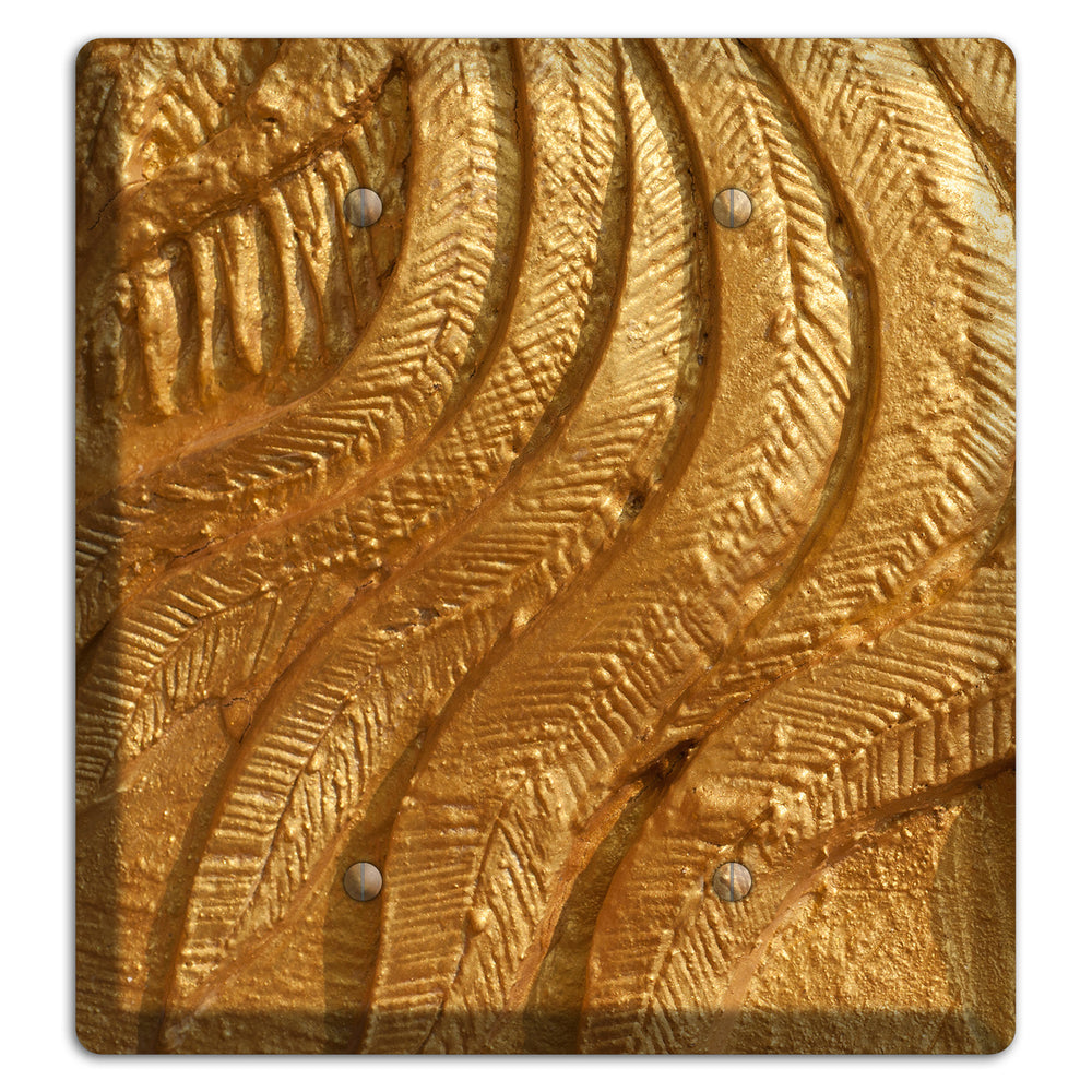 Gold Swirl Concrete 2 Blank Wallplate