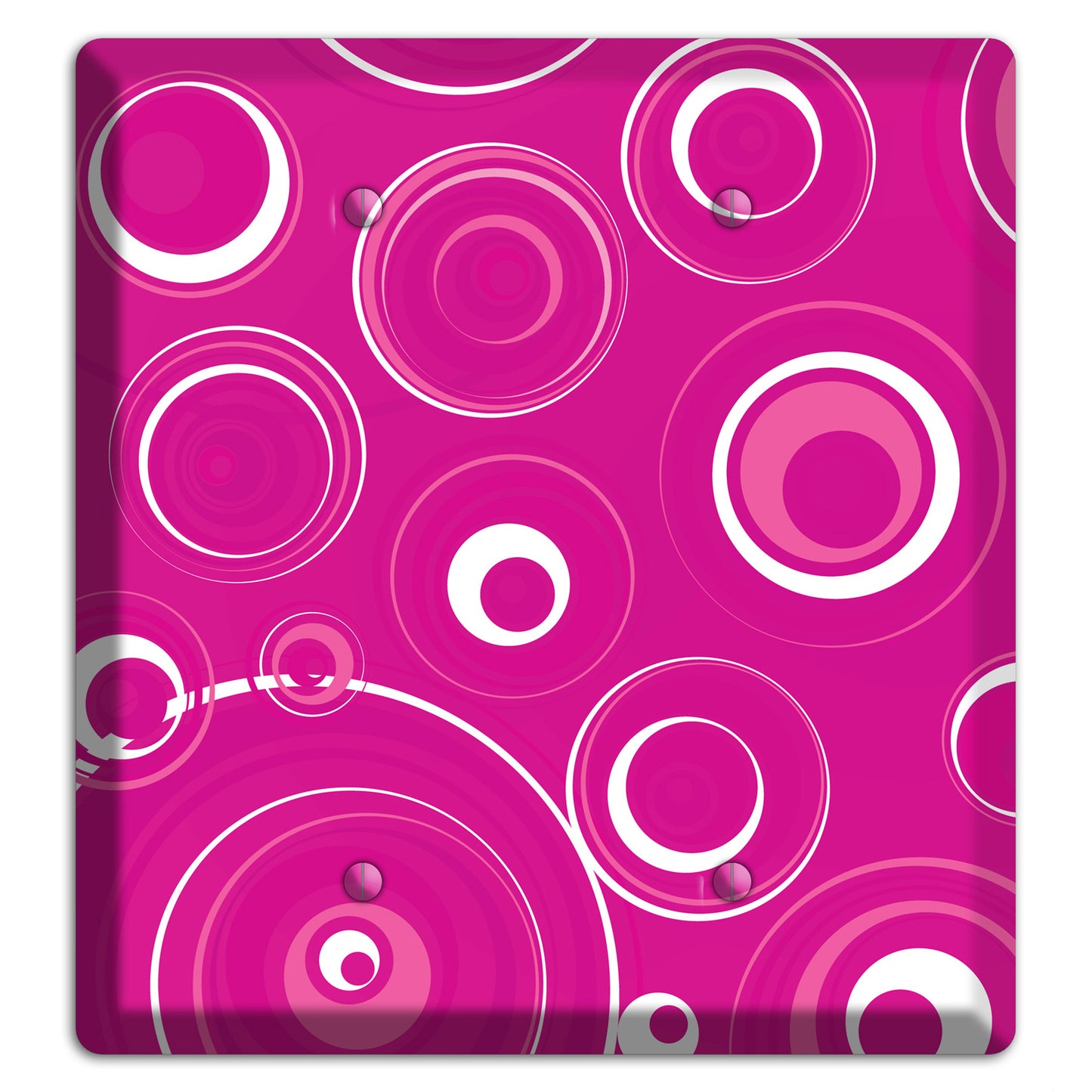 Dark Pink Circles 2 Blank Wallplate